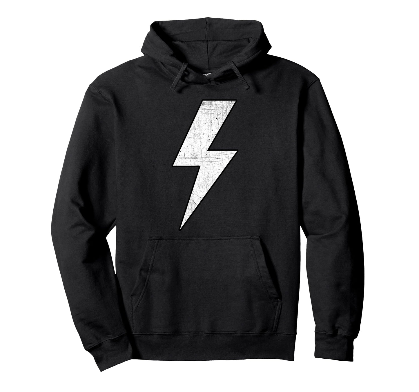 Black White Bolt Lightning Thunderbolt Hoodie - Fun Novelty Design Unisex - T-Shirt, Sweatshirt, Hoodie