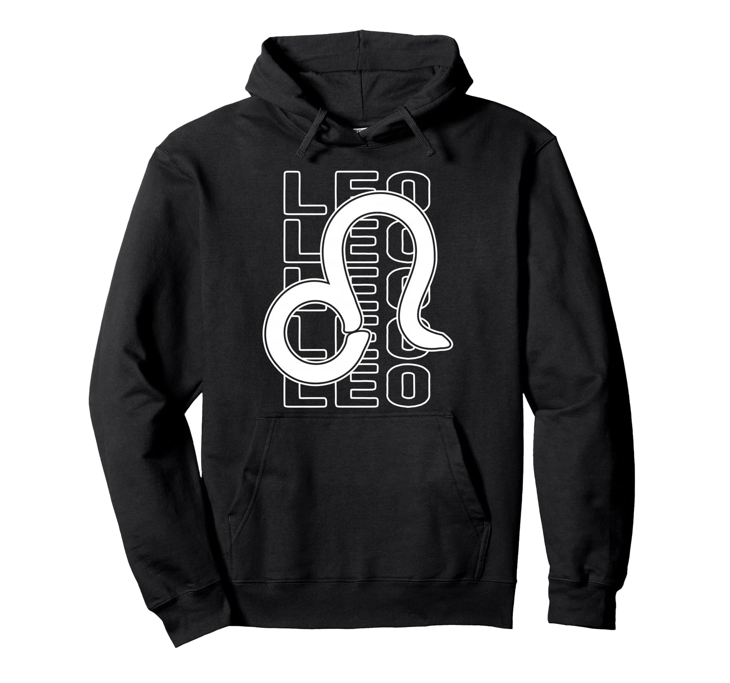 Leo Zodiac Sign Typography Astrology Hoodie - Trendy Graphic Unisex - T-Shirt, Sweatshirt, Hoodie