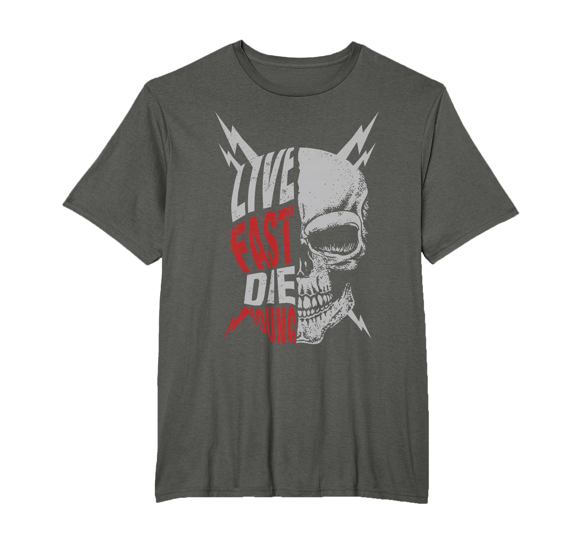 Live Fast Die Young Distressed T-Shirt - Minimalist Print for Adults - T-Shirt, Sweatshirt, Hoodie