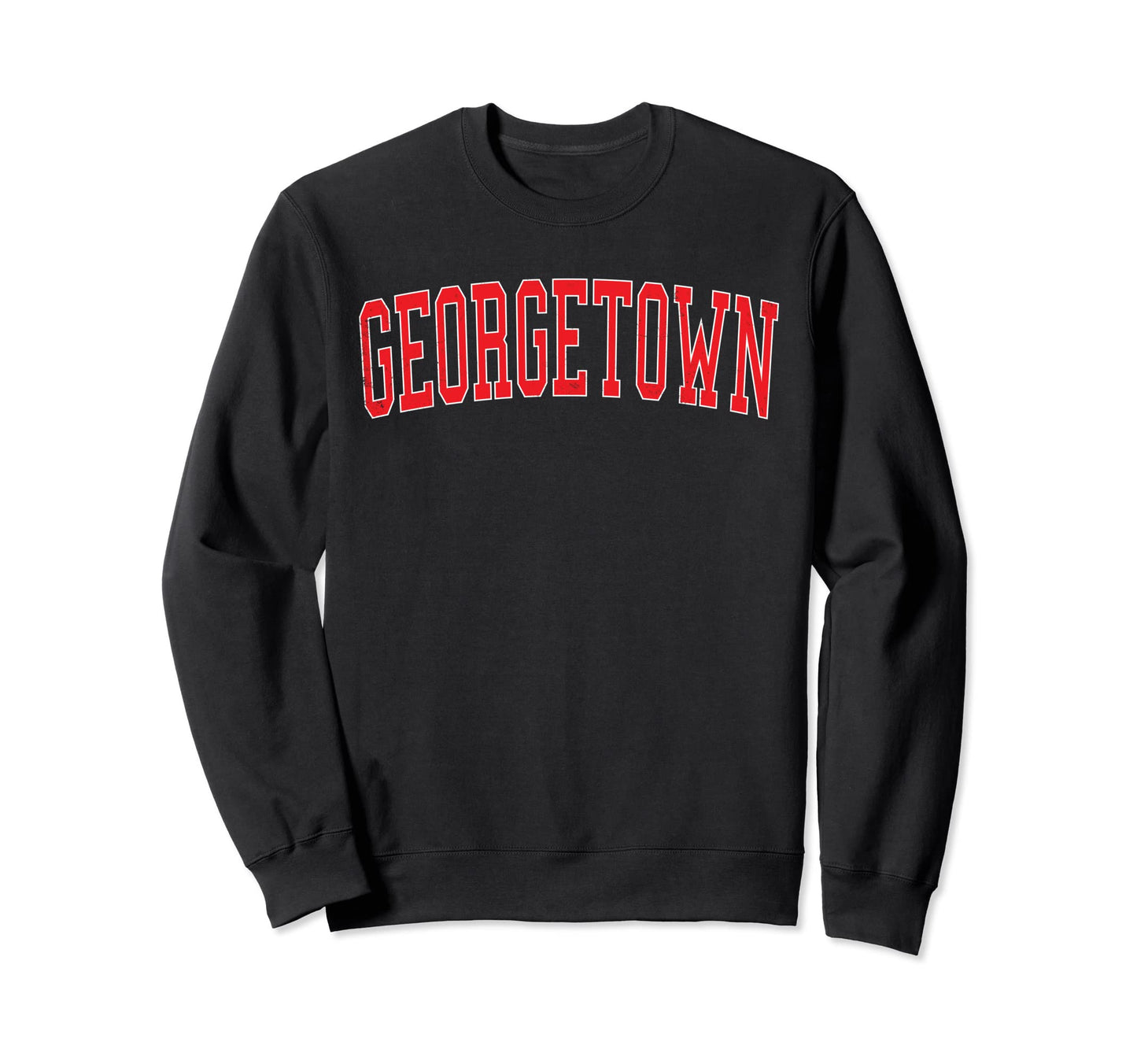 Georgetown Tx Varsity Red Text Sweatshirt - Trendy Graphic for Adults - T-Shirt, Sweatshirt, Hoodie