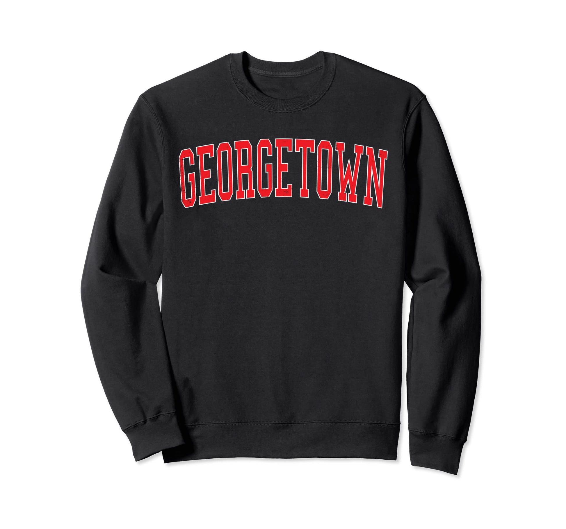 Georgetown Tx Varsity Red Text Sweatshirt - Trendy Graphic for Adults - T-Shirt, Sweatshirt, Hoodie