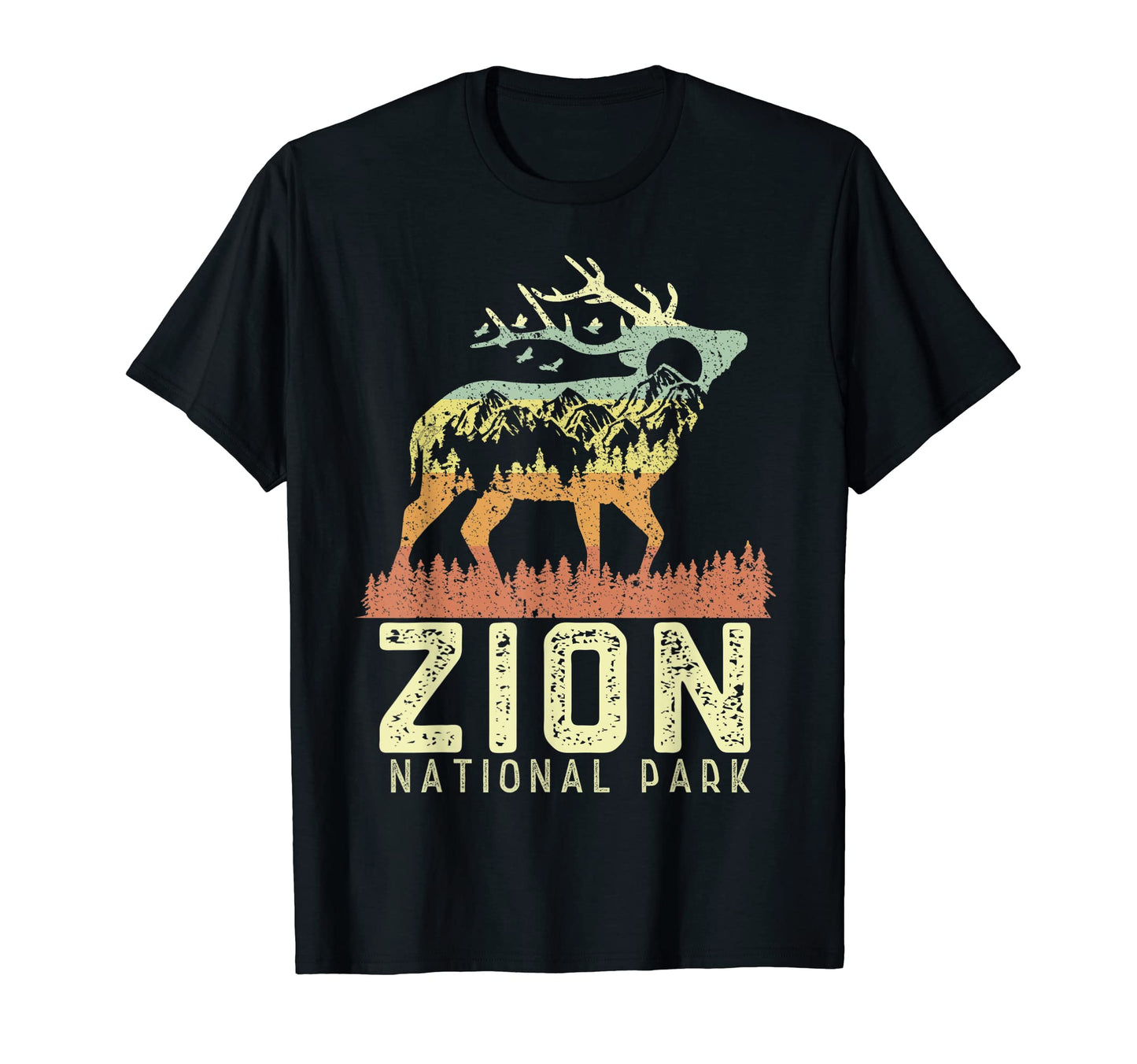 Zion National Park Mountain Elk Gift T-Shirt - Aesthetic Graphic Unisex - T-Shirt, Sweatshirt, Hoodie
