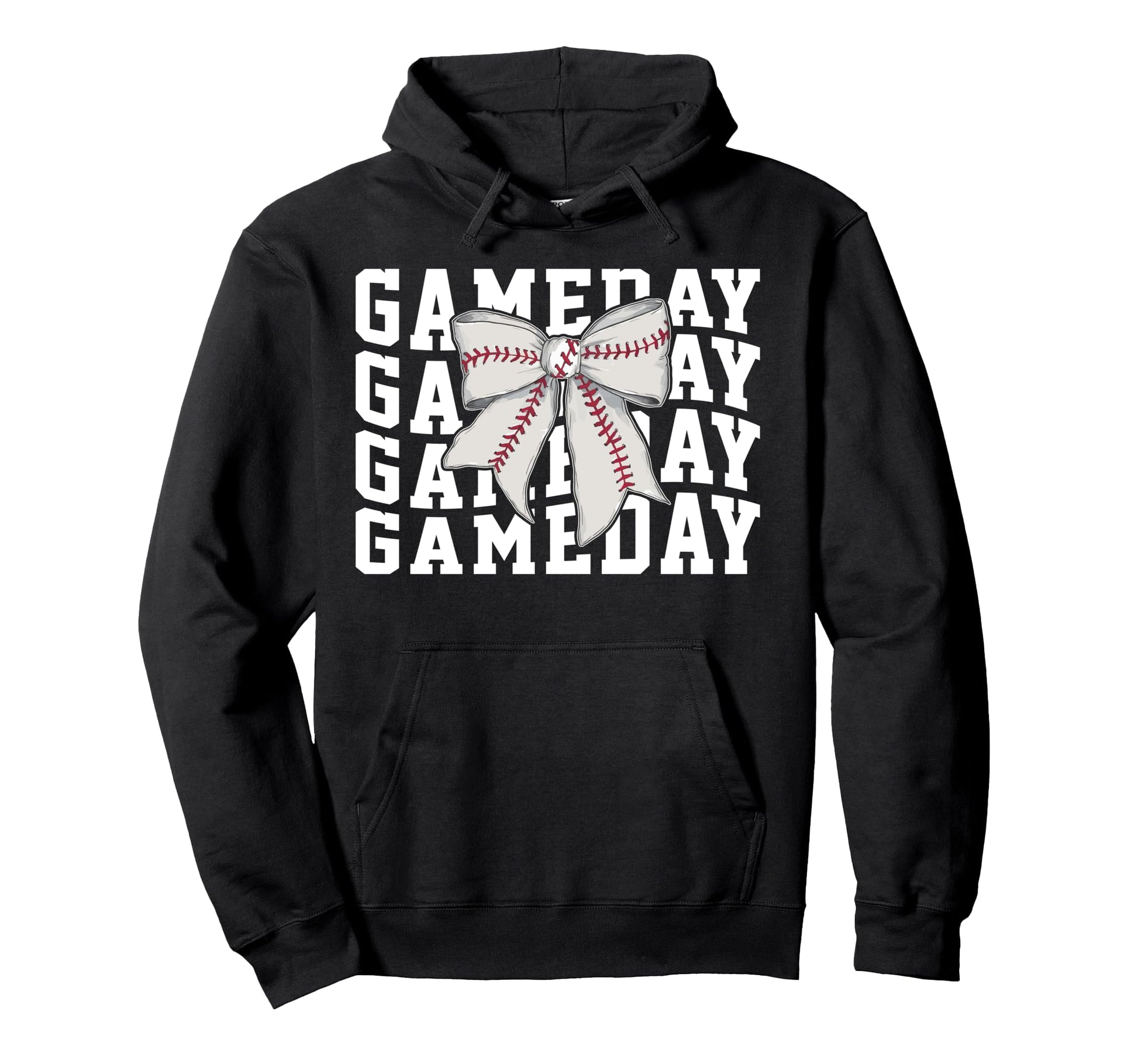 Game Day Baseball Lover Trendy Coquette Hoodie - Graphic Print for Adults - T-Shirt, Sweatshirt, Hoodie
