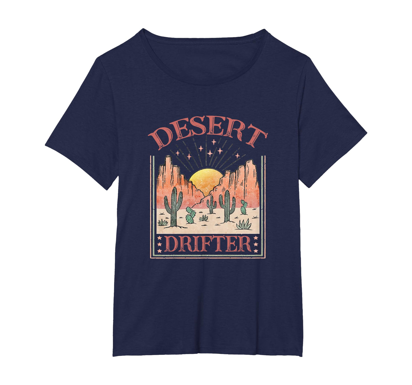 Desert Drifter Boho Cactus Sun T-Shirt - Aesthetic Graphic for Adults - T-Shirt, Sweatshirt, Hoodie