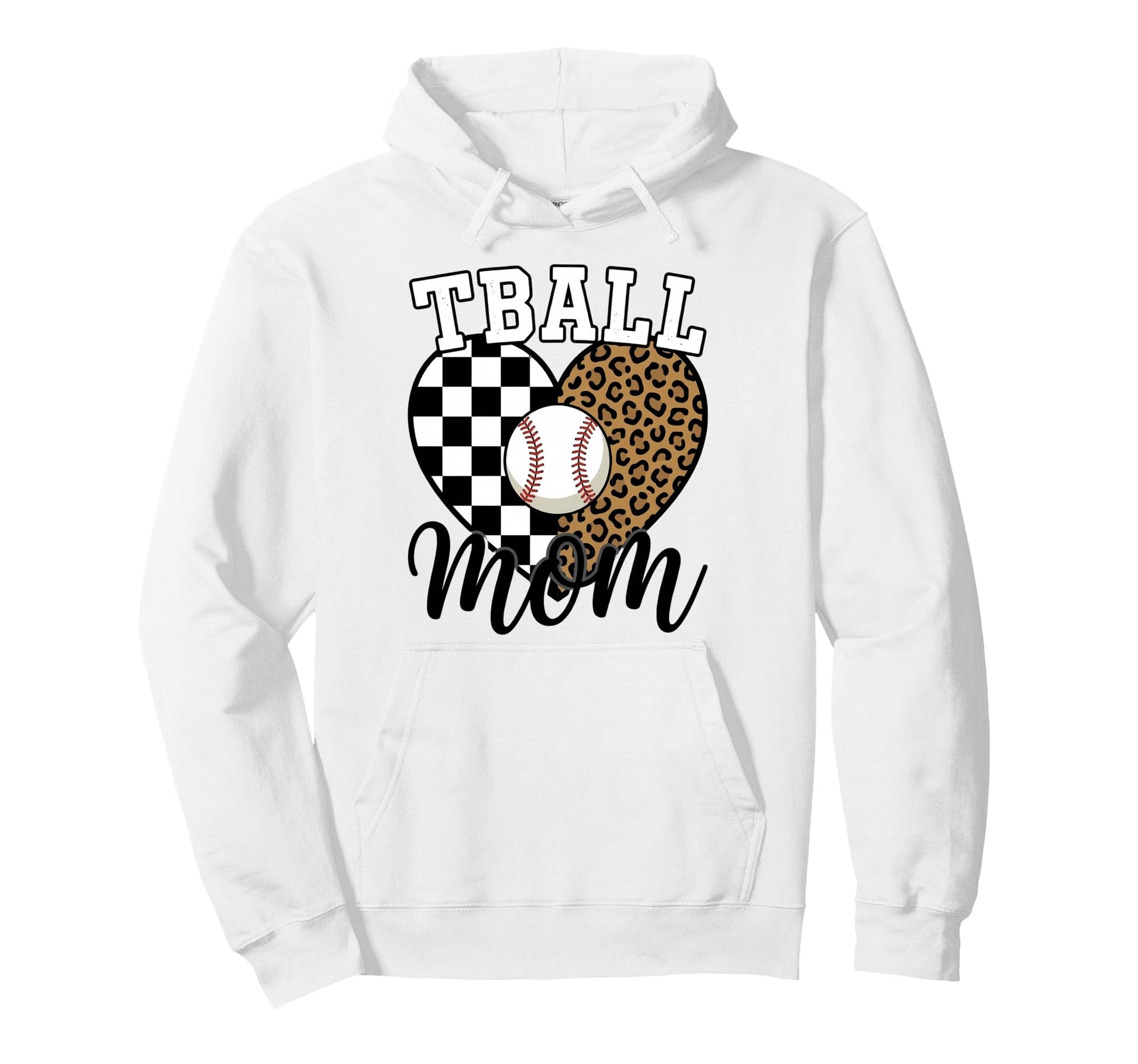 Tball Mom Leopard Cheetah Hoodie - Streetwear Style for Adults - T-Shirt, Sweatshirt, Hoodie