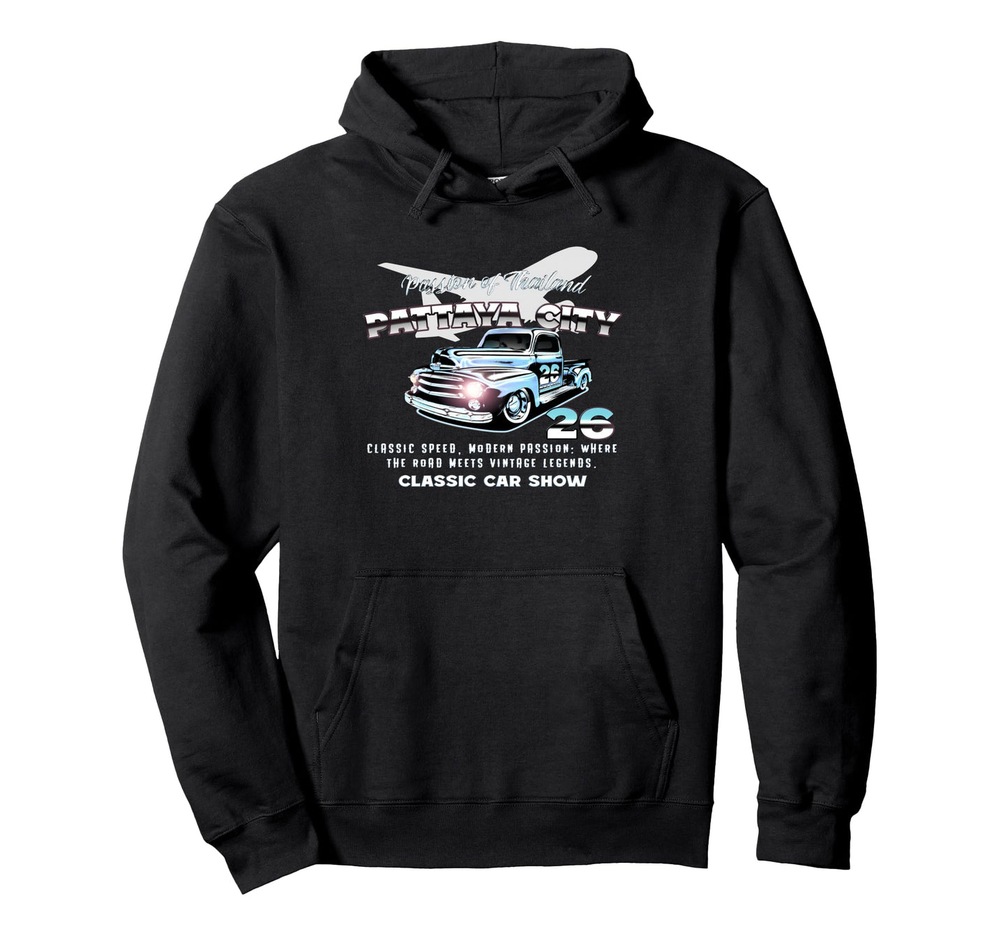 Pattaya City 2026 Car Motor Show Hoodie - Novelty Apparel Men Women - T-Shirt, Sweatshirt, Hoodie