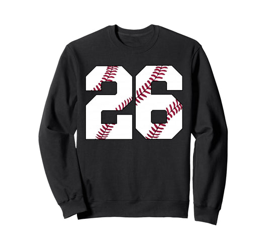 Baseball 2000 26Th Birthday 26 Sweatshirt - Novelty Apparel Men Women - T-Shirt, Sweatshirt, Hoodie
