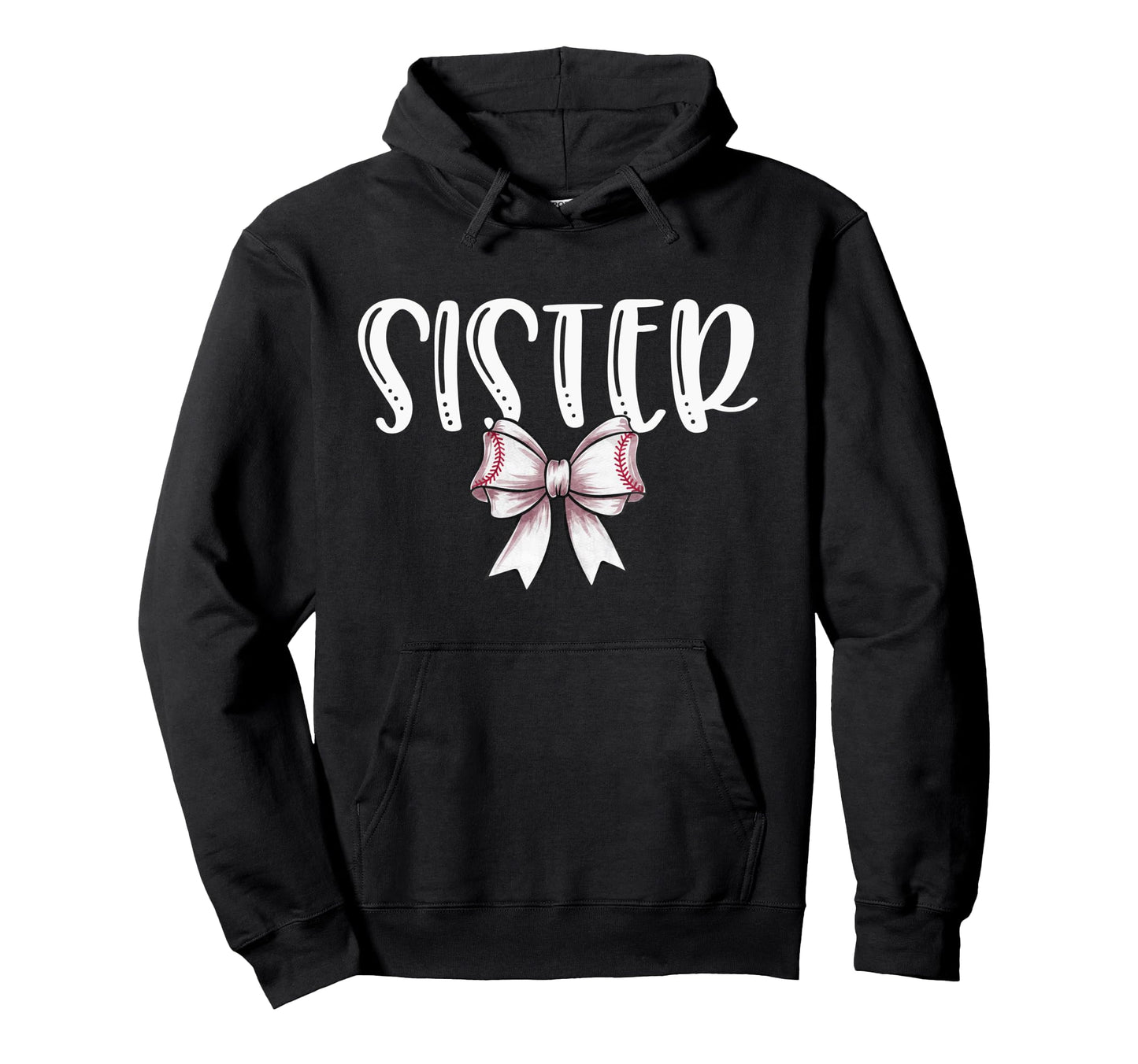 Coquette Baseball Sister Spirit Hoodie - Novelty Apparel for Adults - T-Shirt, Sweatshirt, Hoodie