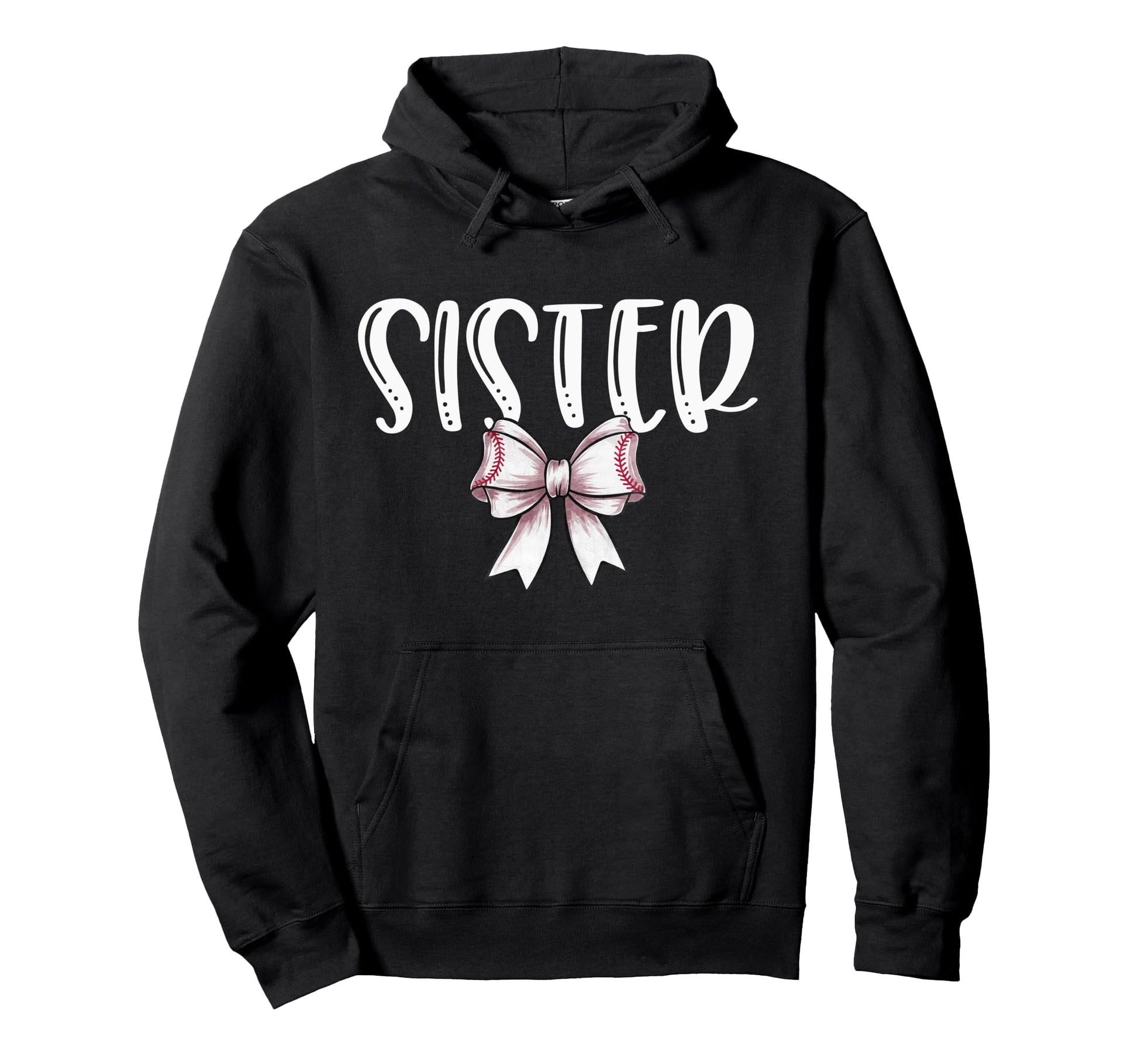 Coquette Baseball Sister Spirit Hoodie - Novelty Apparel for Adults - T-Shirt, Sweatshirt, Hoodie