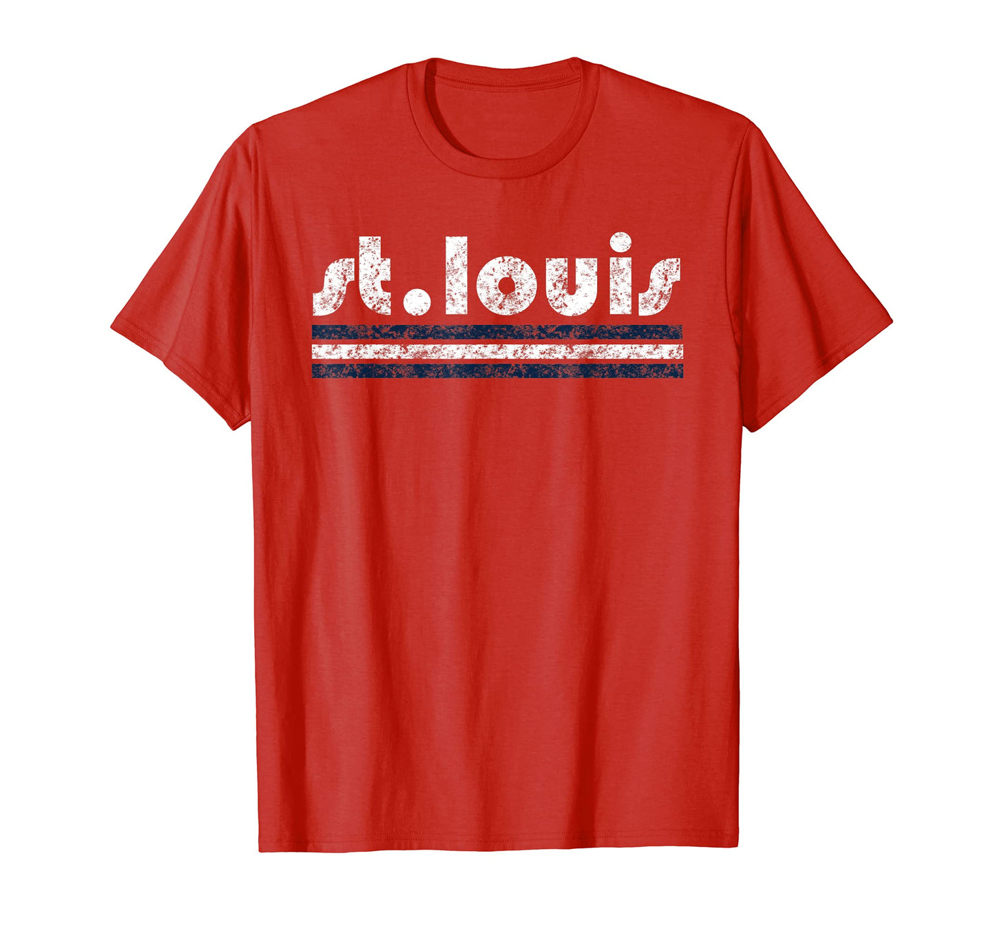 St Louis Missouri Three Stripe T-Shirt - Casual Everyday Wear for Adults - T-Shirt, Sweatshirt, Hoodie