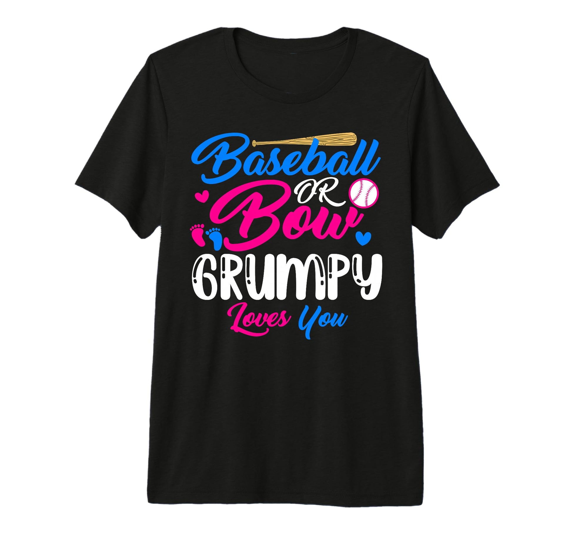 Baseball Or Bow Grumpy Loves You T-Shirt - Aesthetic Graphic Men Women - T-Shirt, Sweatshirt, Hoodie
