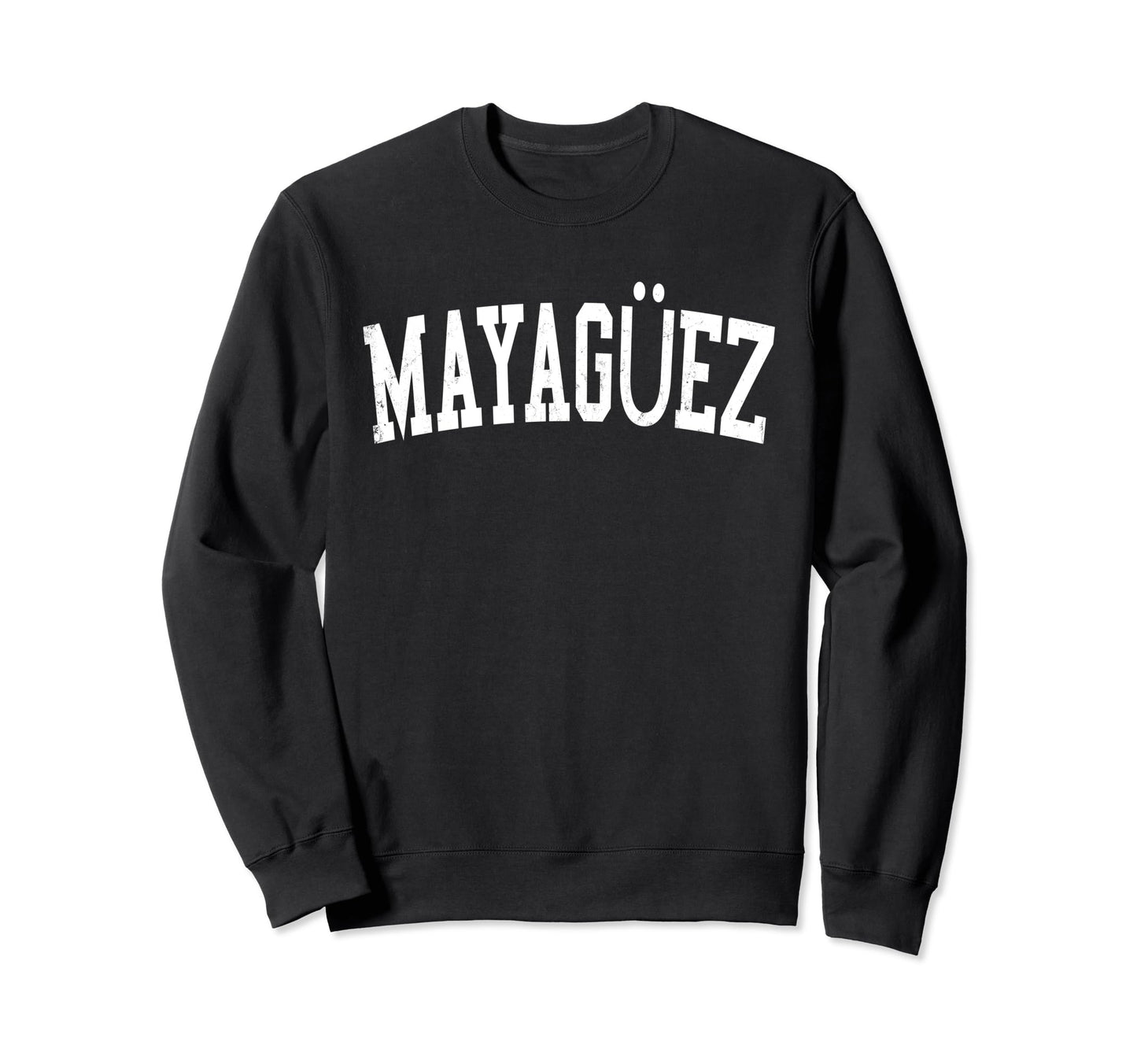 Mayag Ez Pr Distressed White Varsity Sweatshirt - Unique Graphic Unisex - T-Shirt, Sweatshirt, Hoodie