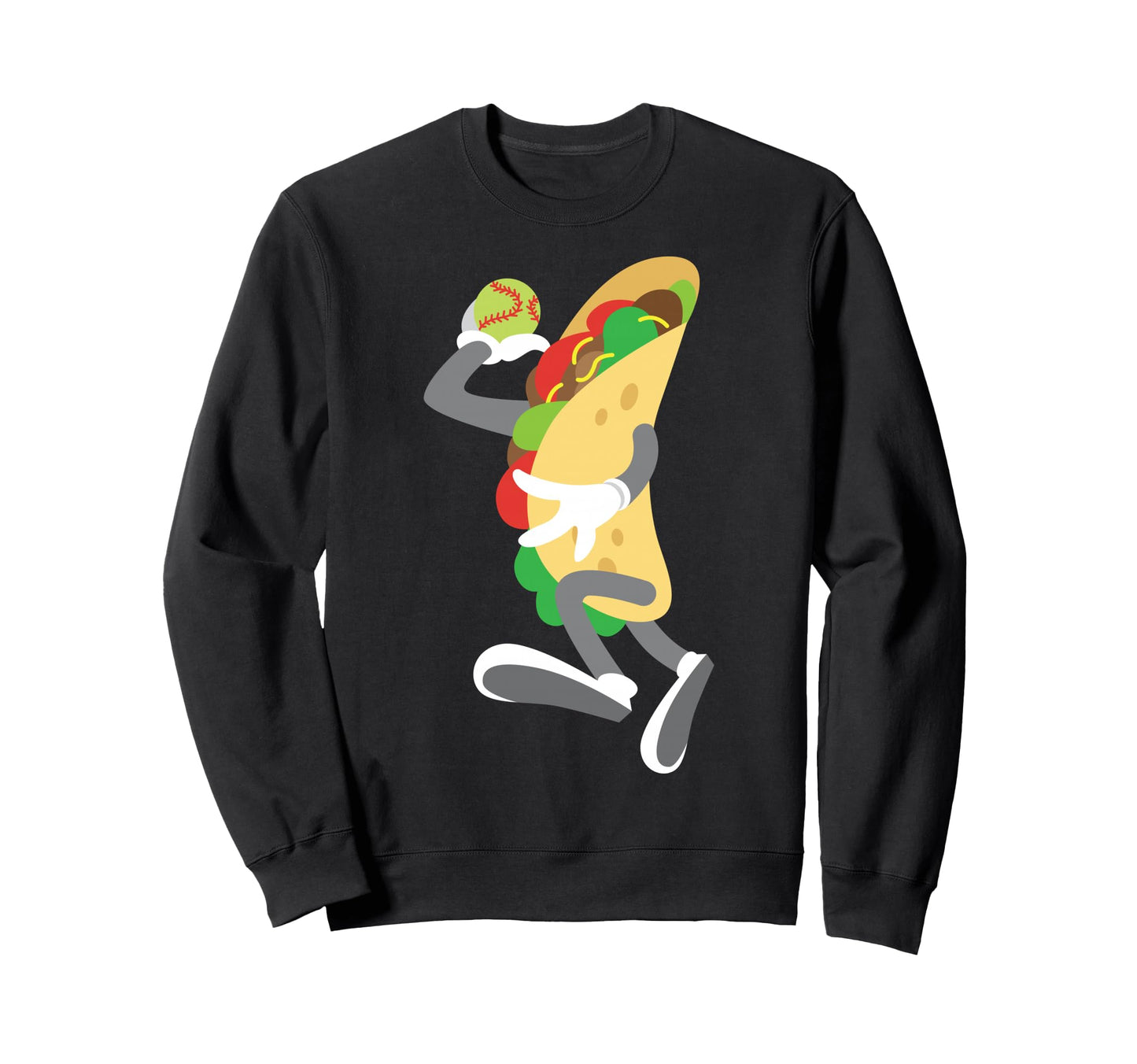 Cinco De Mayo Sports Softball Tacos Sweatshirt - Unique Graphic Unisex - T-Shirt, Sweatshirt, Hoodie