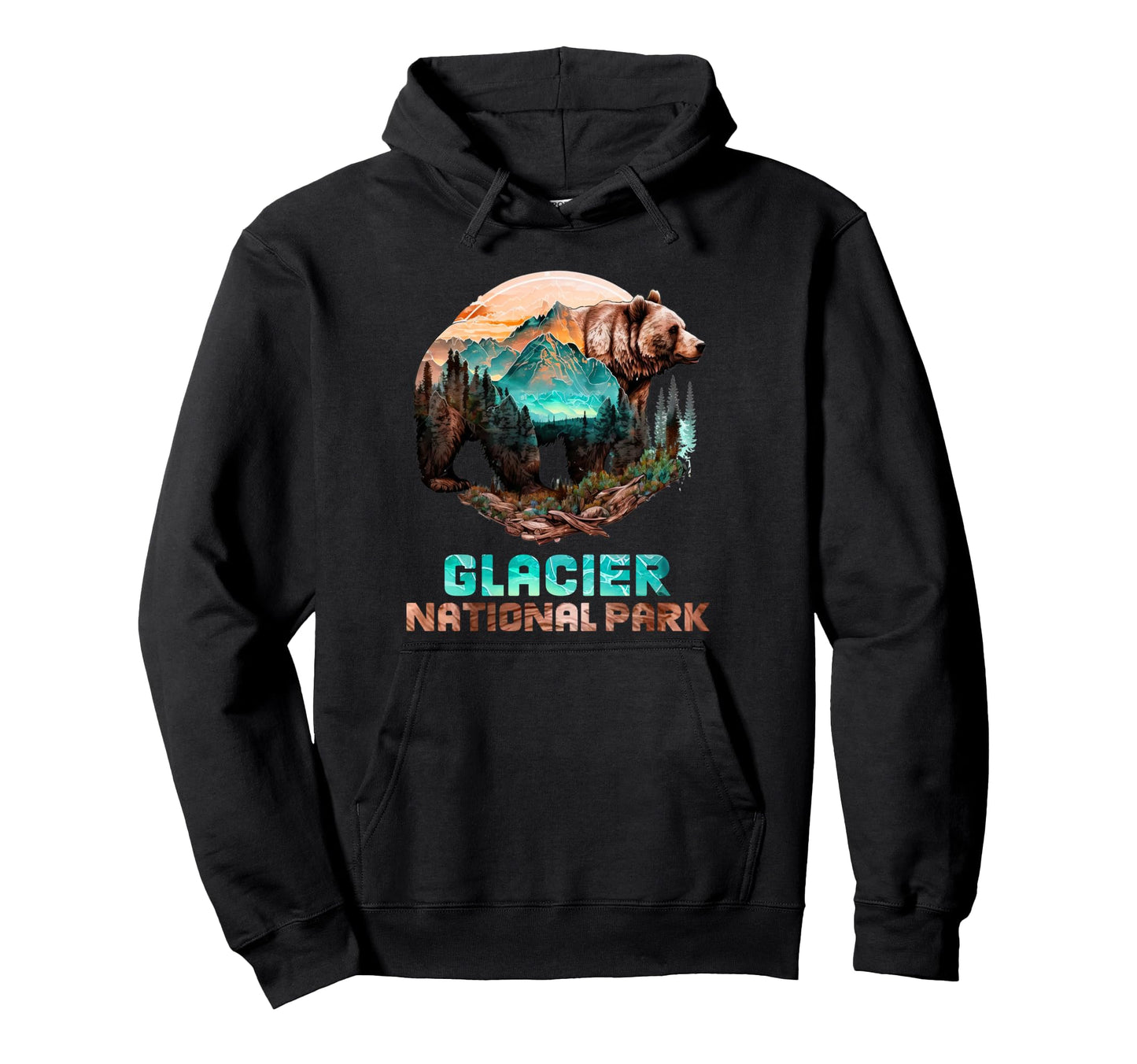 Glacier National Park Alaska Grizzly Hoodie - Streetwear Style Men Women - T-Shirt, Sweatshirt, Hoodie