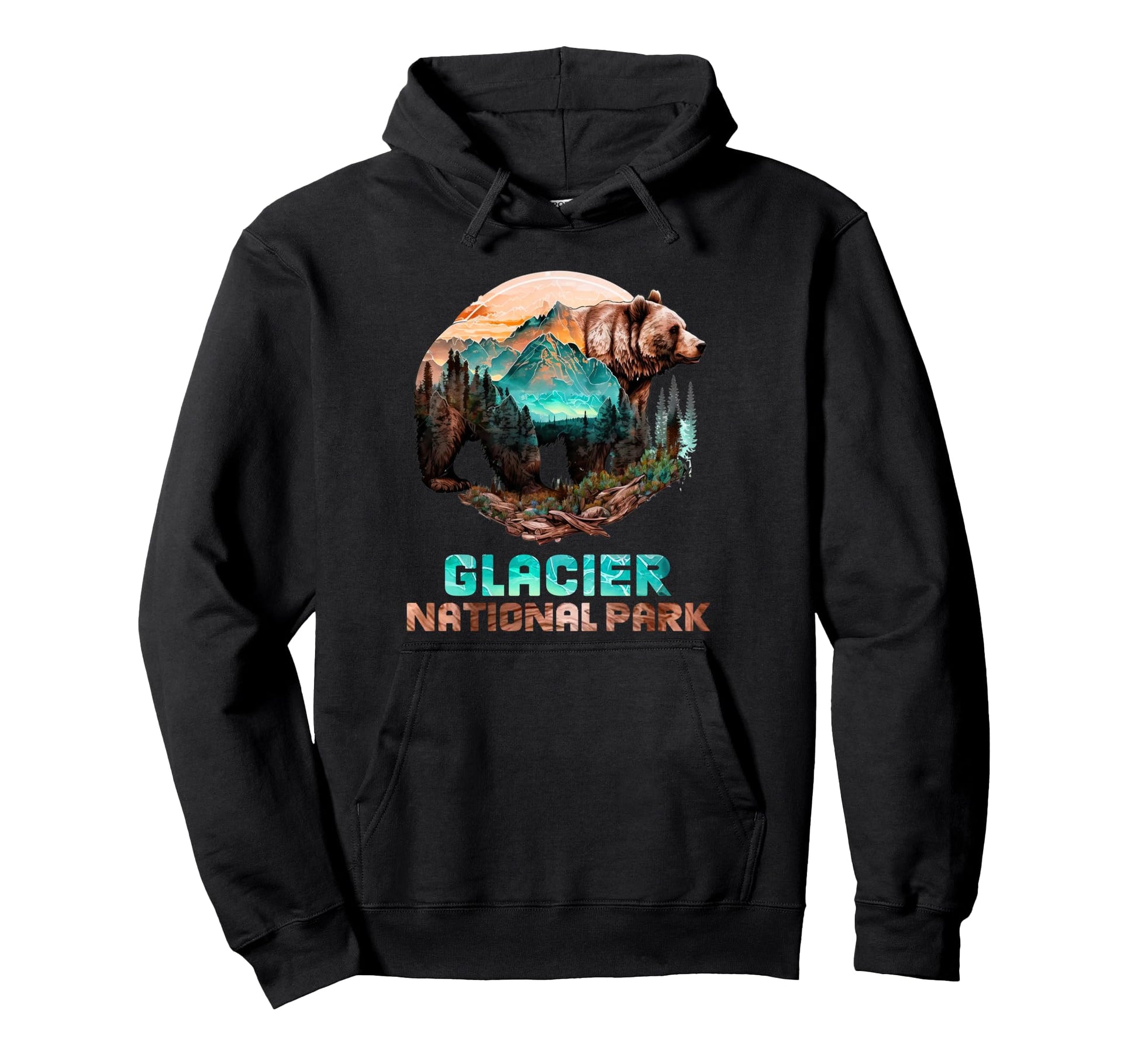 Glacier National Park Alaska Grizzly Hoodie - Streetwear Style Men Women - T-Shirt, Sweatshirt, Hoodie