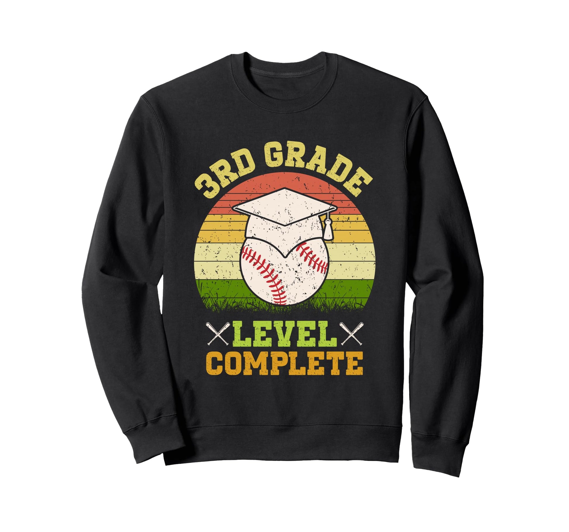 3Rd Grade Level Complete Baseball Sweatshirt - Custom Art Print Unisex - T-Shirt, Sweatshirt, Hoodie