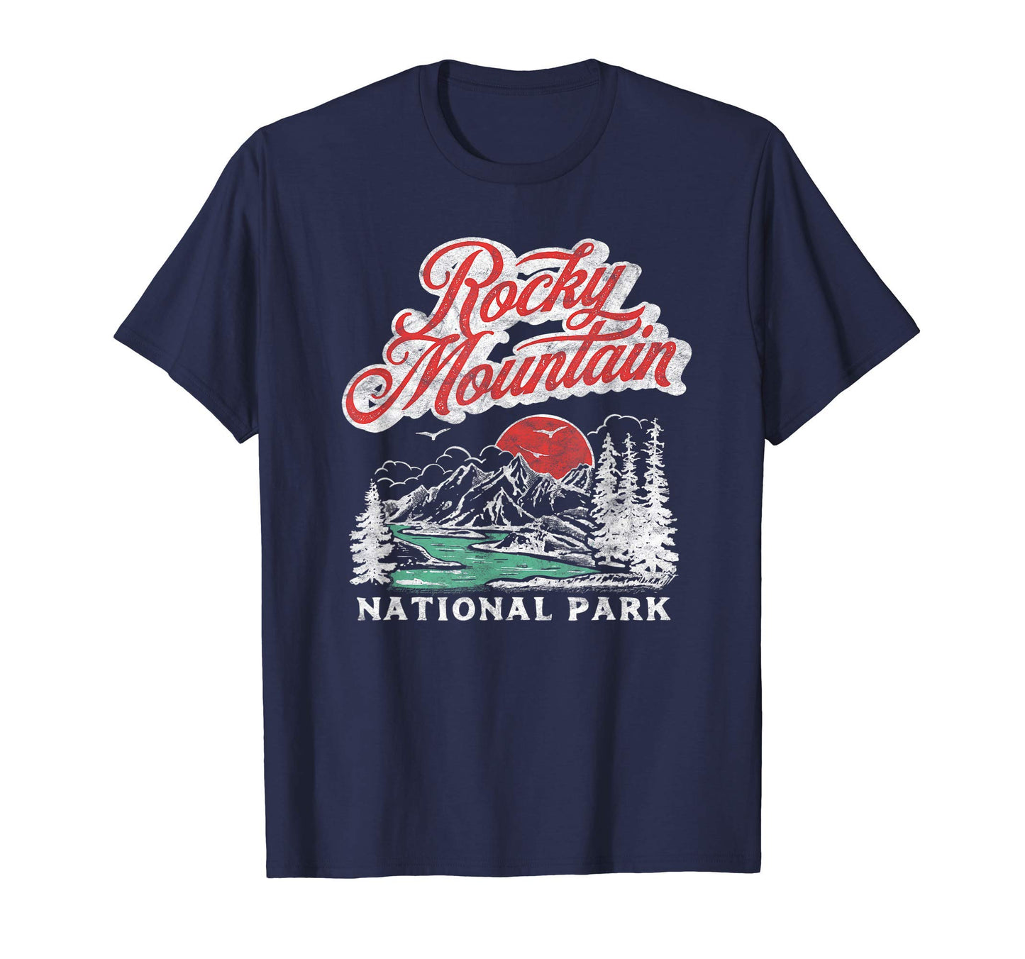 Rocky Mountain National Park 80S T-Shirt - Unique Graphic Men Women - T-Shirt, Sweatshirt, Hoodie