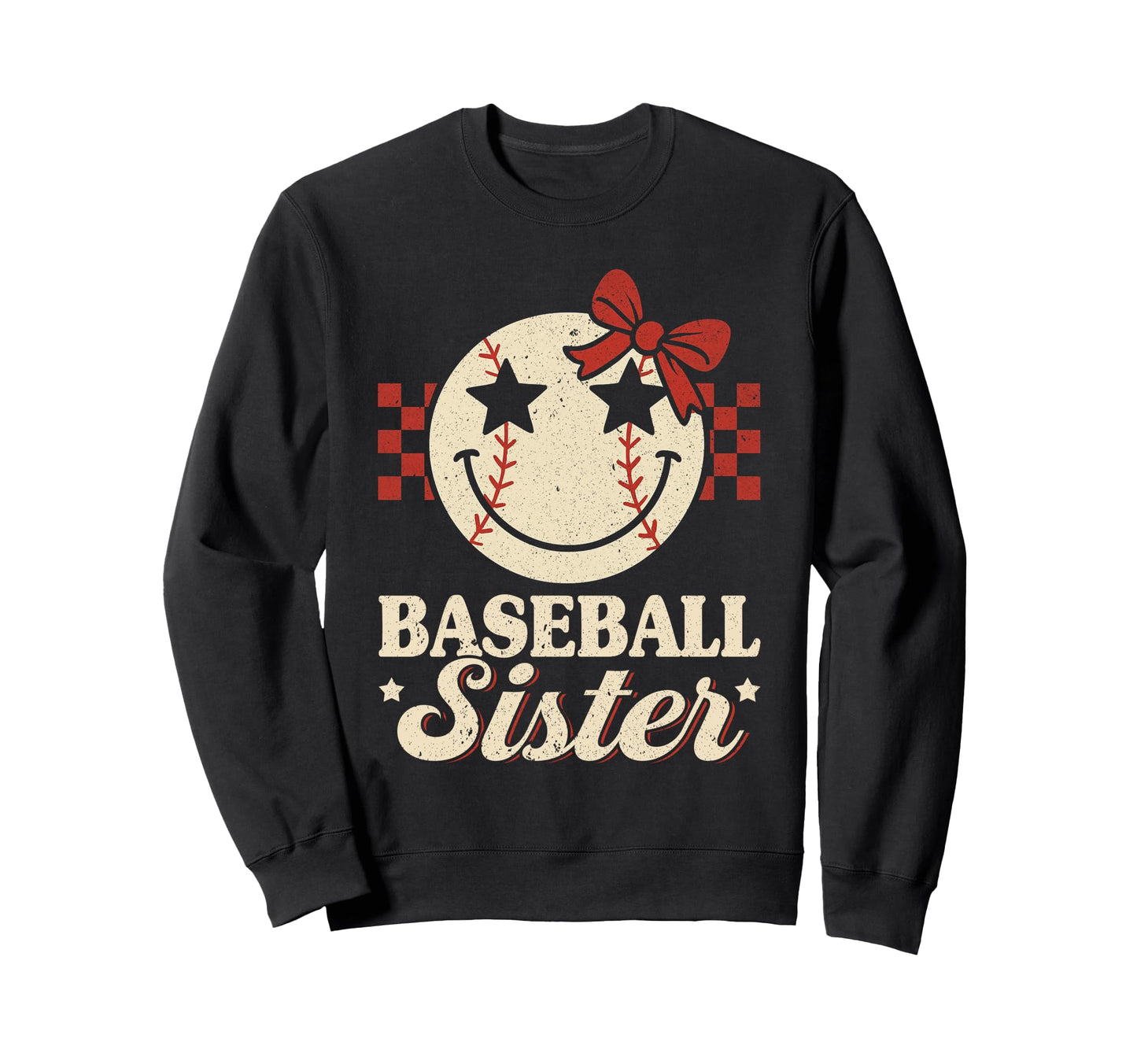 Baseball Sister Coquette Bow Sweatshirt - Trendy Graphic for Adults - T-Shirt, Sweatshirt, Hoodie
