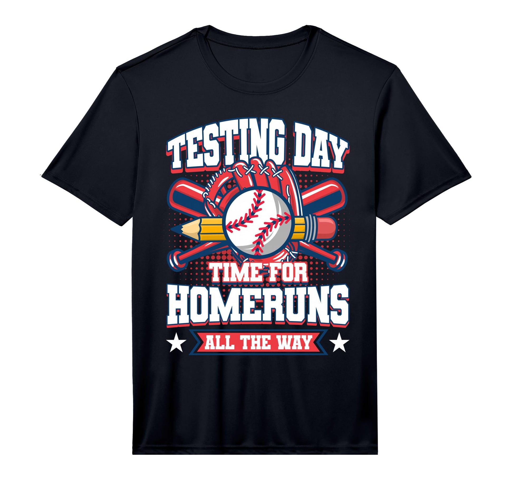 Mens Testing Day Teacher Baseball T-Shirt - Casual Everyday Wear Men Women - T-Shirt, Sweatshirt, Hoodie