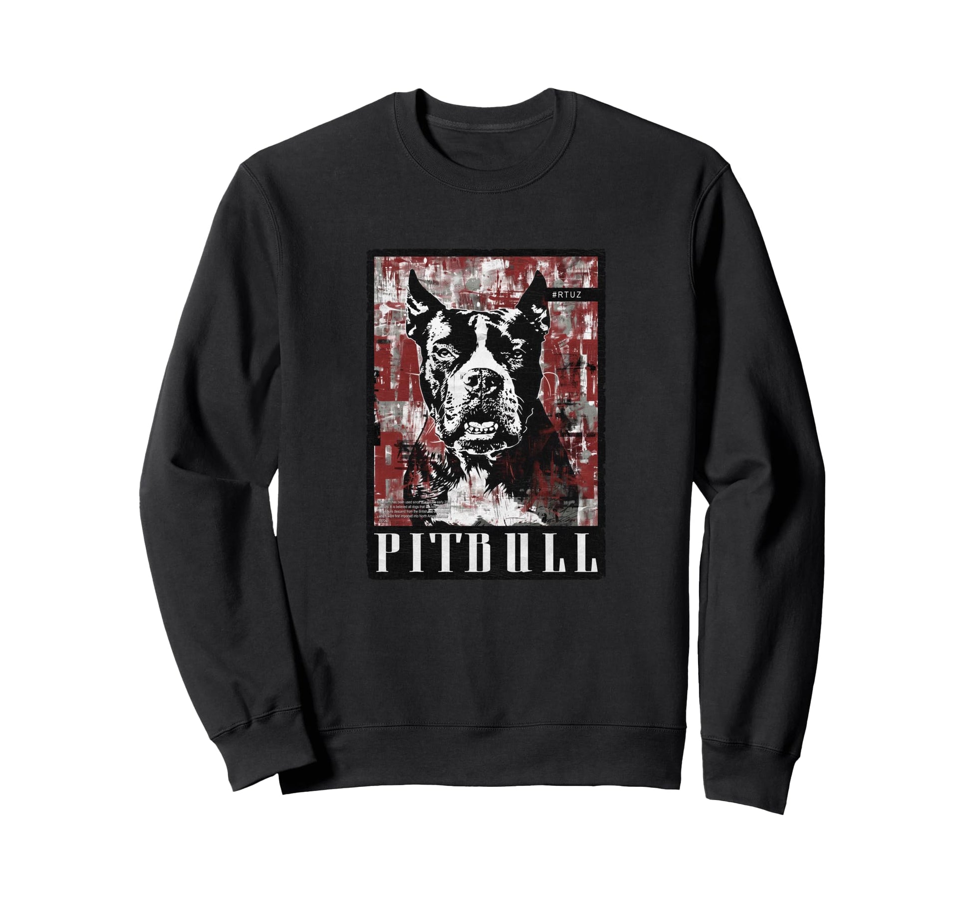 Y2K Streetwear Dog Pit Bull Sweatshirt - Custom Art Print for Adults - T-Shirt, Sweatshirt, Hoodie