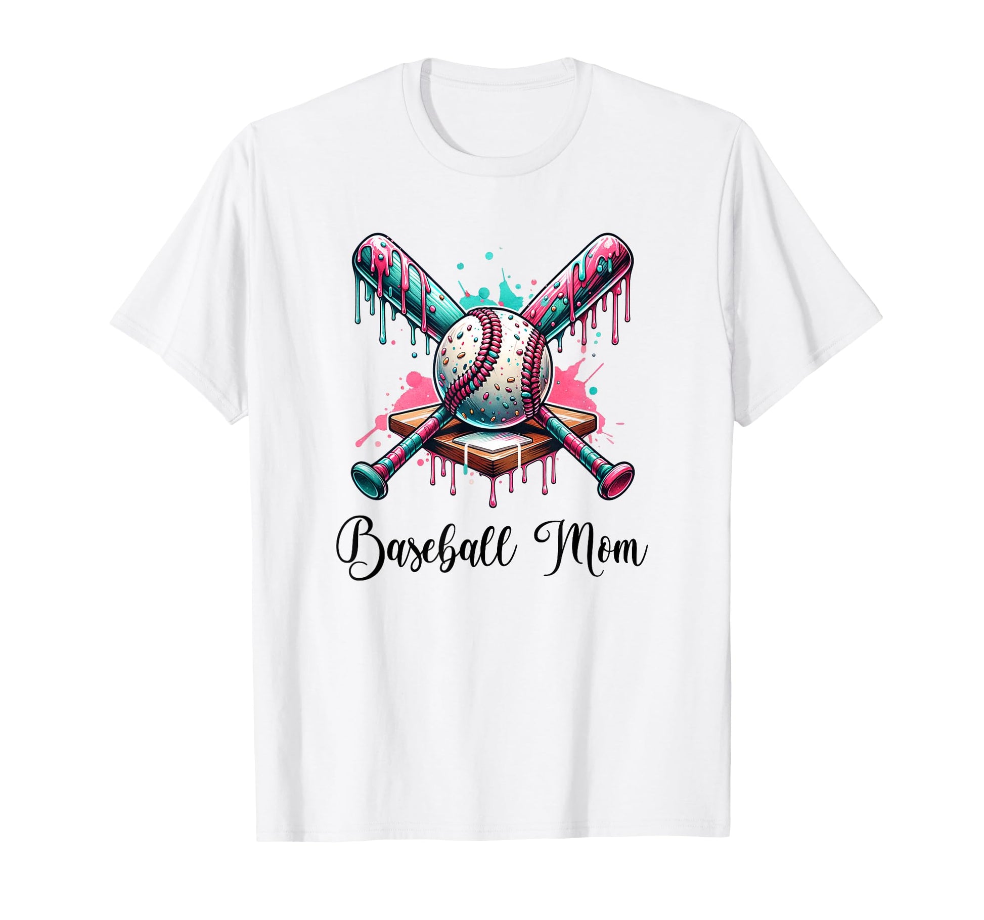 Baseball Mom Coquette Bow Mothers Day T-Shirt - Novelty Apparel Unisex - T-Shirt, Sweatshirt, Hoodie