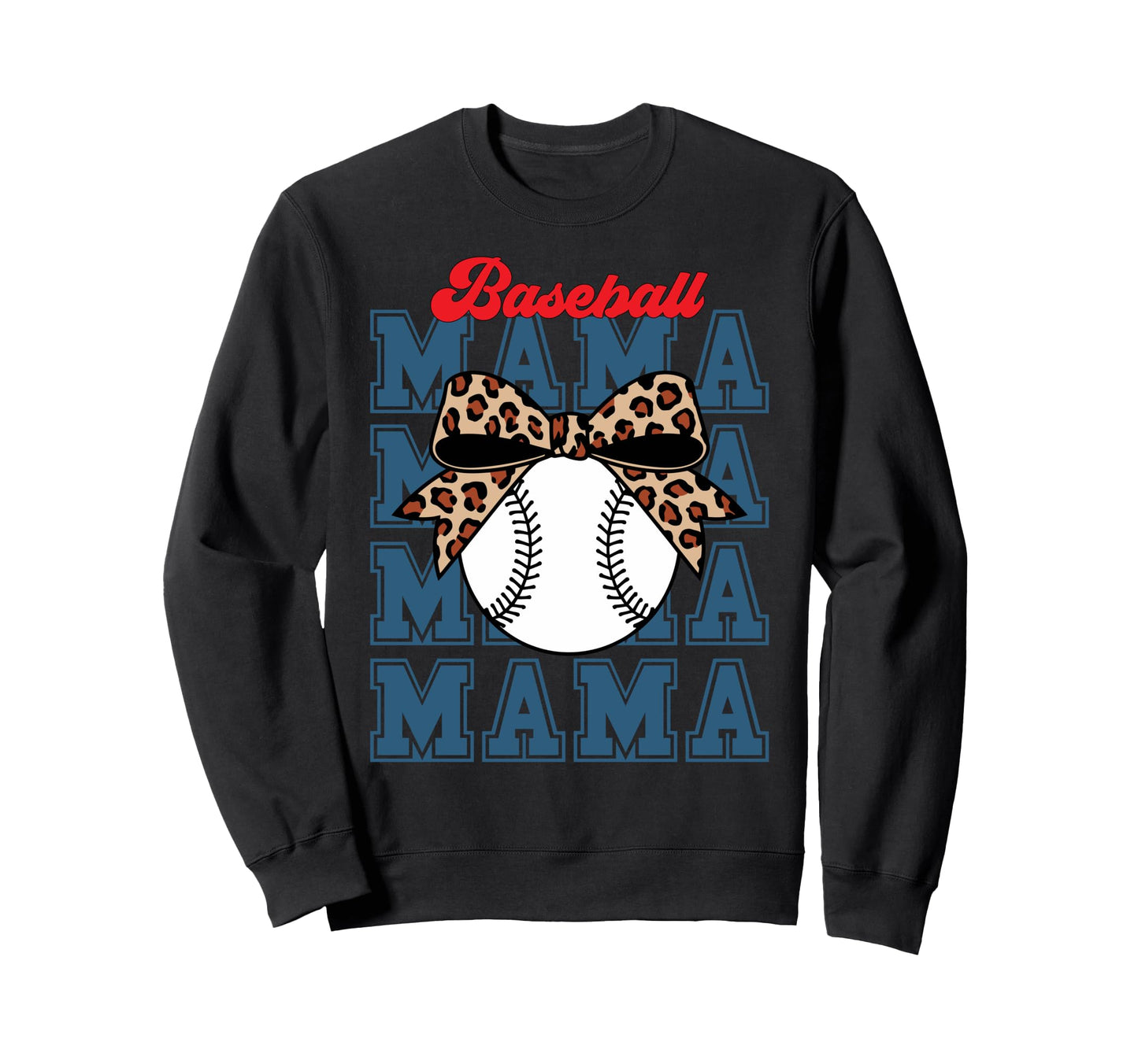 Baseball Mama Coquette Bow Game Day Sweatshirt - Unique Graphic Unisex - T-Shirt, Sweatshirt, Hoodie