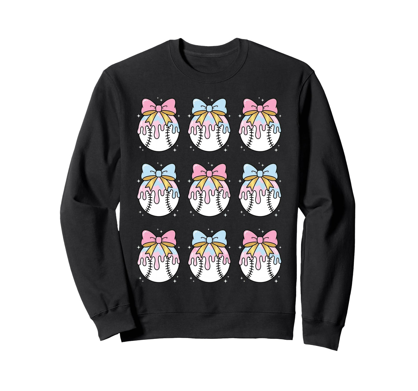 Baseball Drip Ice Cream Mom Sweatshirt - Aesthetic Graphic for Adults - T-Shirt, Sweatshirt, Hoodie