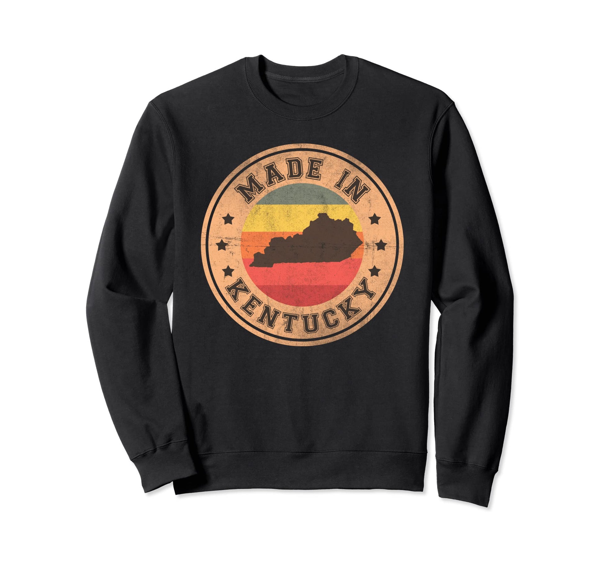 Kentucky Us State Map Stripes 1970 Sweatshirt - Unique Graphic Unisex - T-Shirt, Sweatshirt, Hoodie