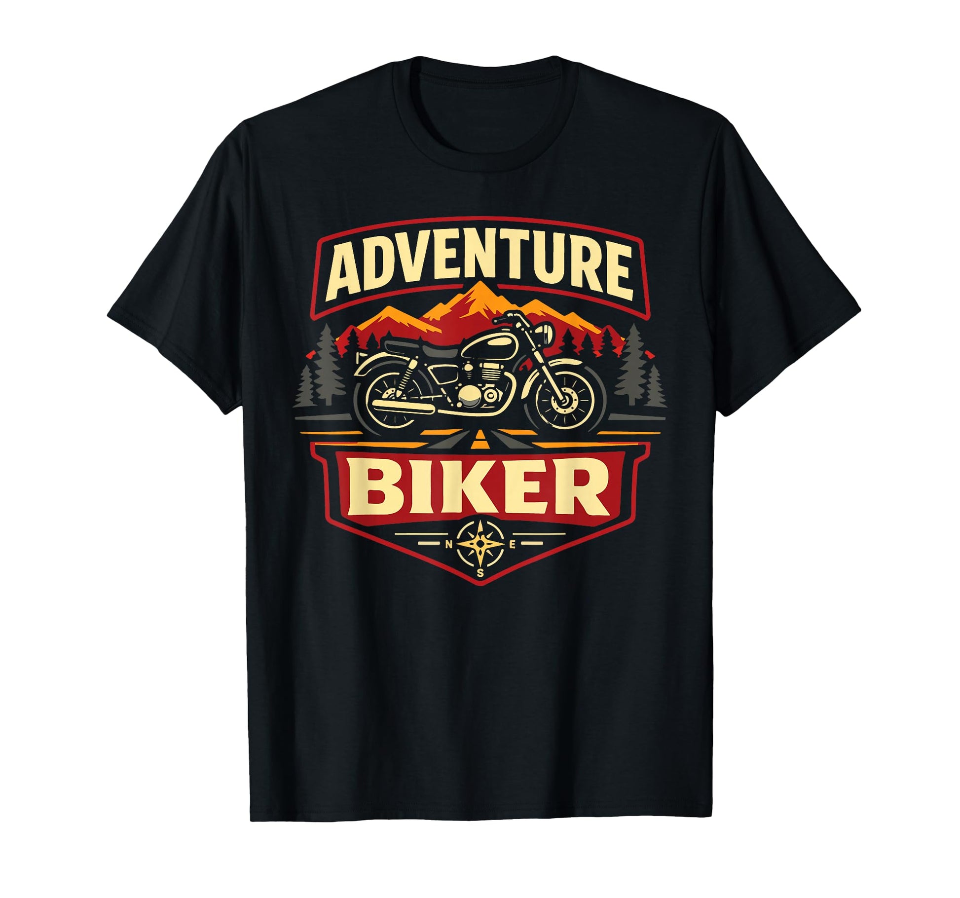 Motorcycle Biker Adventure Biker T-Shirt - Custom Art Print Men Women - T-Shirt, Sweatshirt, Hoodie