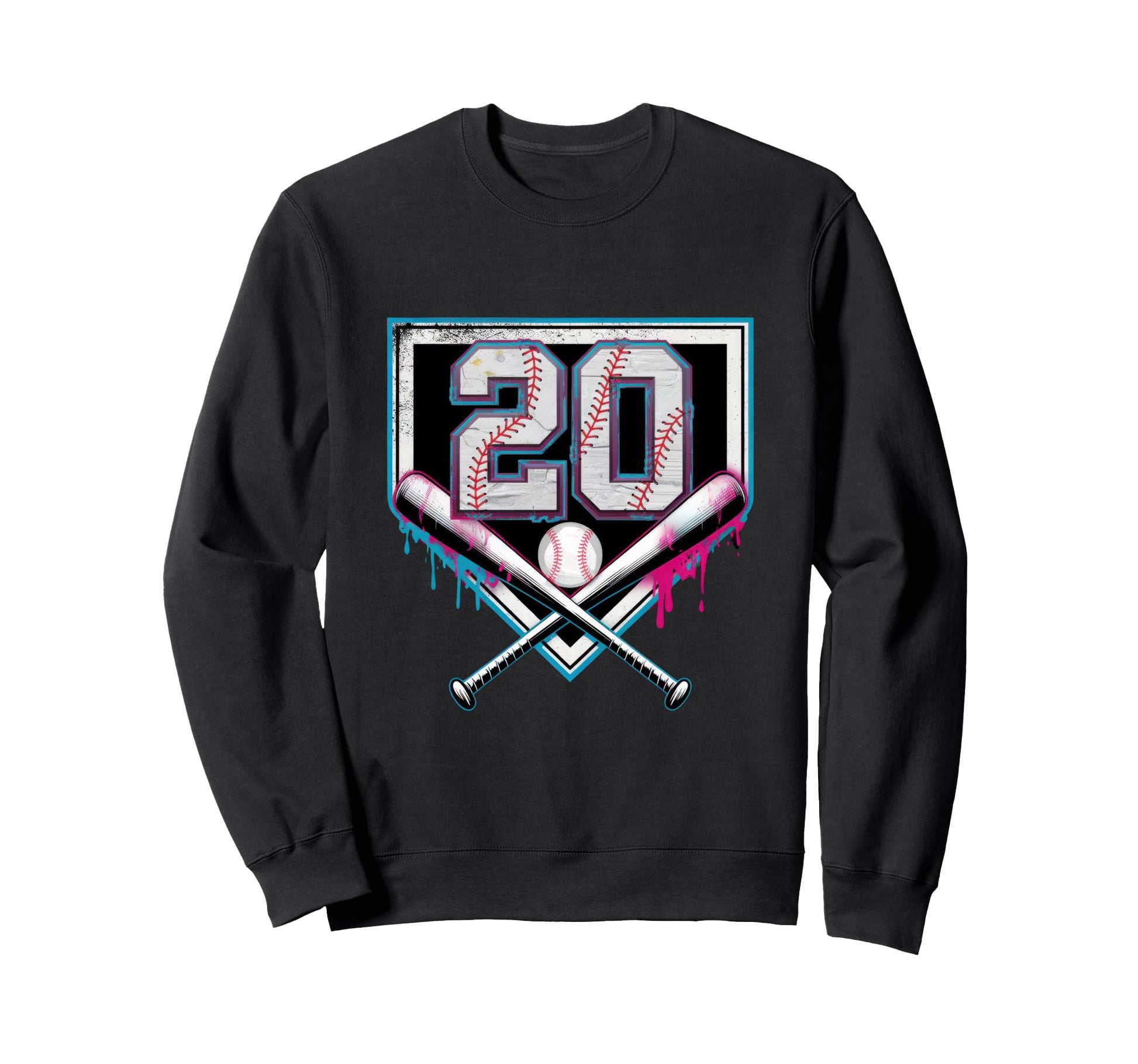 20Th Birthday Baseball Home Ice Sweatshirt - Novelty Apparel for Adults - T-Shirt, Sweatshirt, Hoodie