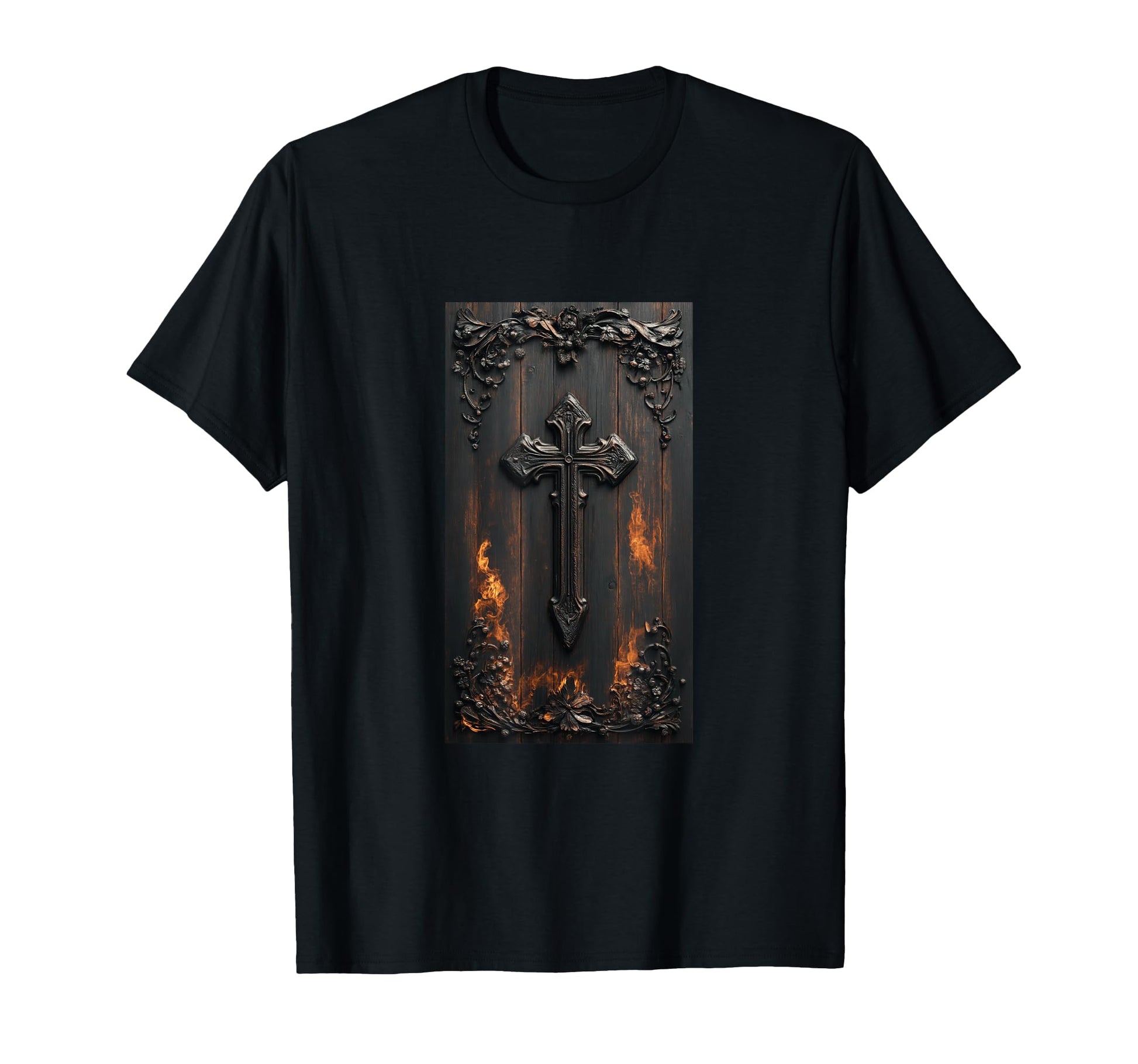 Gothic Cross Grunge Aesthetic Y2K Goth T-Shirt - Graphic Print Unisex - T-Shirt, Sweatshirt, Hoodie