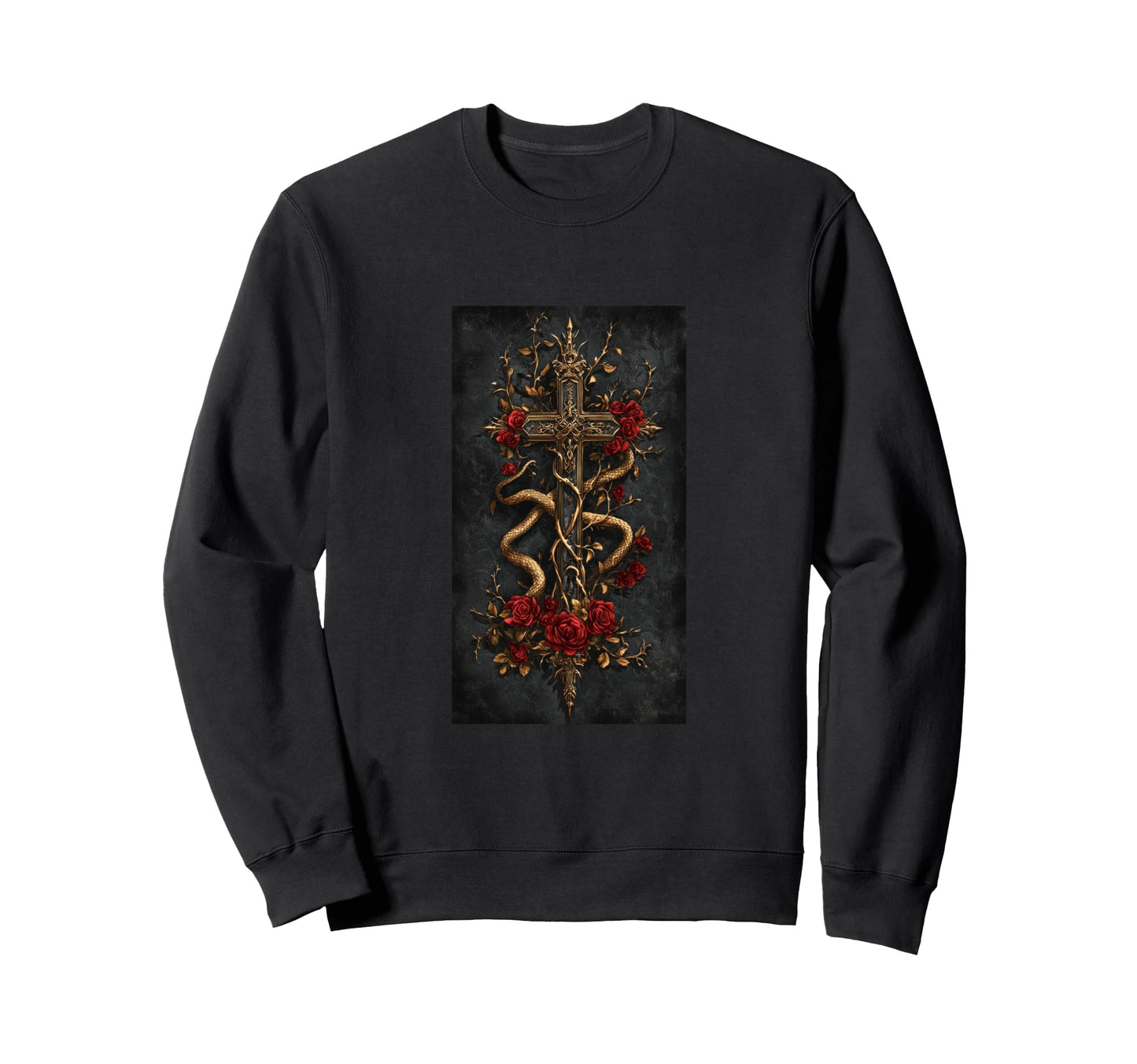 Gothic Cross Grunge Aesthetic Y2K Sweatshirt - Streetwear Style Unisex - T-Shirt, Sweatshirt, Hoodie