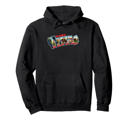 Barry Texas Postcard Tpa Travel Logo Hoodie - Graphic Print Men Women - T-Shirt, Sweatshirt, Hoodie