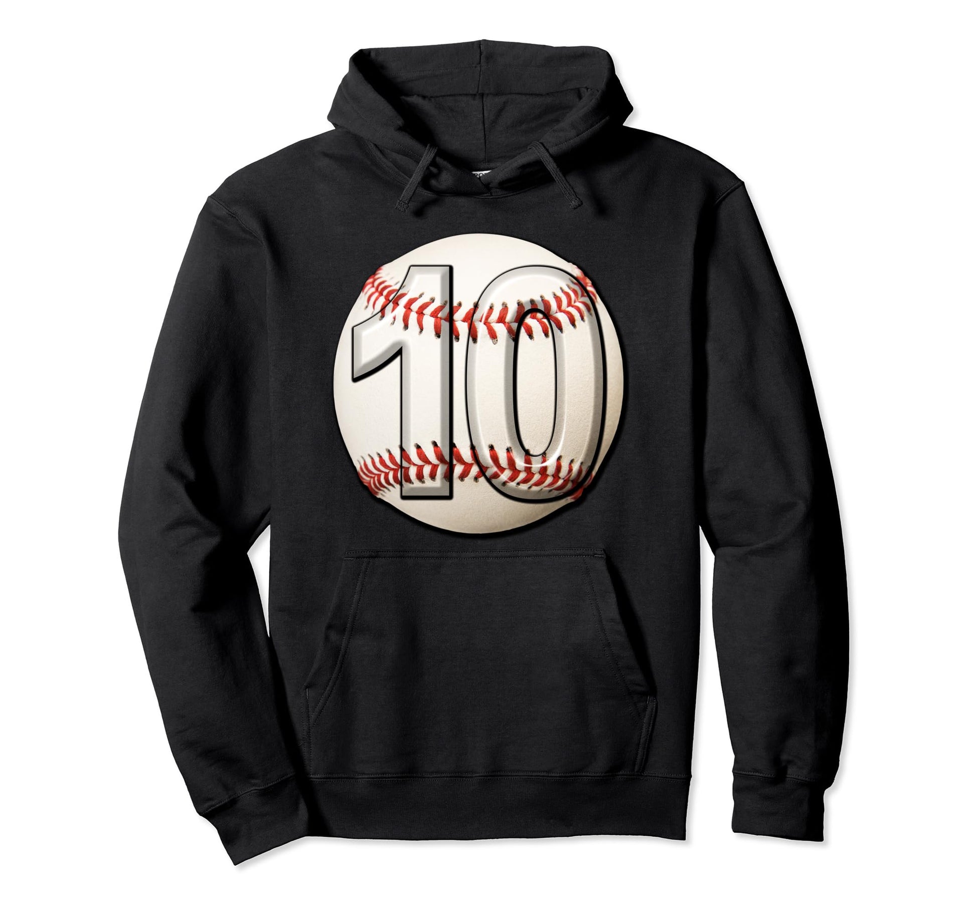 Baseball 10Th Birthday Sports Product Hoodie - Custom Art Print for Adults - T-Shirt, Sweatshirt, Hoodie
