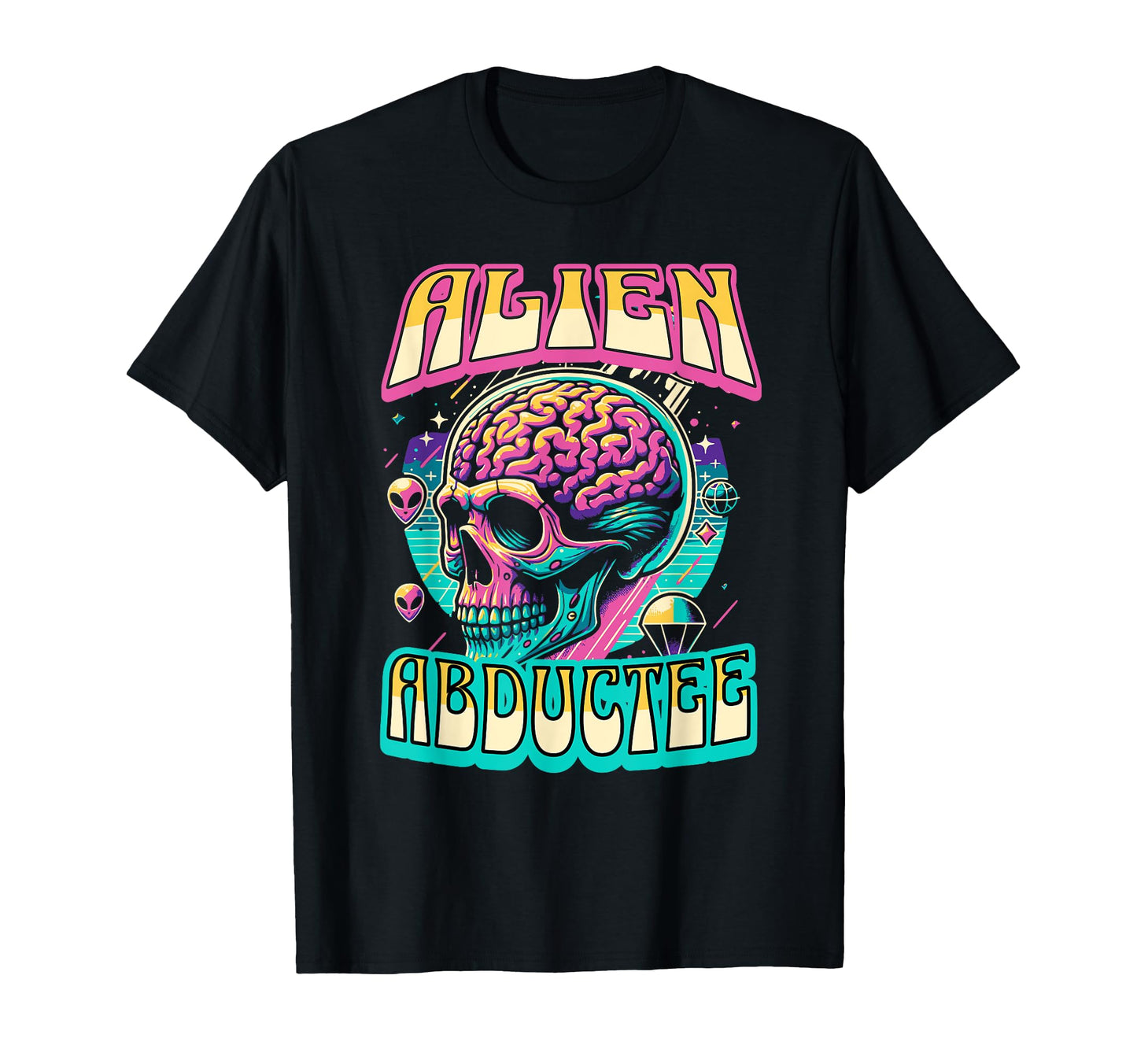 Alien Abductee Alien Head Colorful T-Shirt - Custom Art Print for Adults - T-Shirt, Sweatshirt, Hoodie