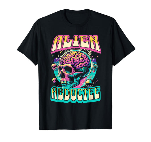 Alien Abductee Alien Head Colorful T-Shirt - Custom Art Print for Adults - T-Shirt, Sweatshirt, Hoodie