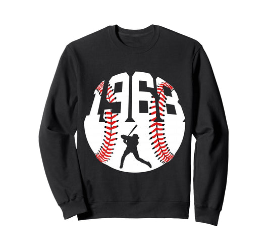 1968 Baseball 58Th Birthday Sweatshirt - Minimalist Print for Adults - T-Shirt, Sweatshirt, Hoodie