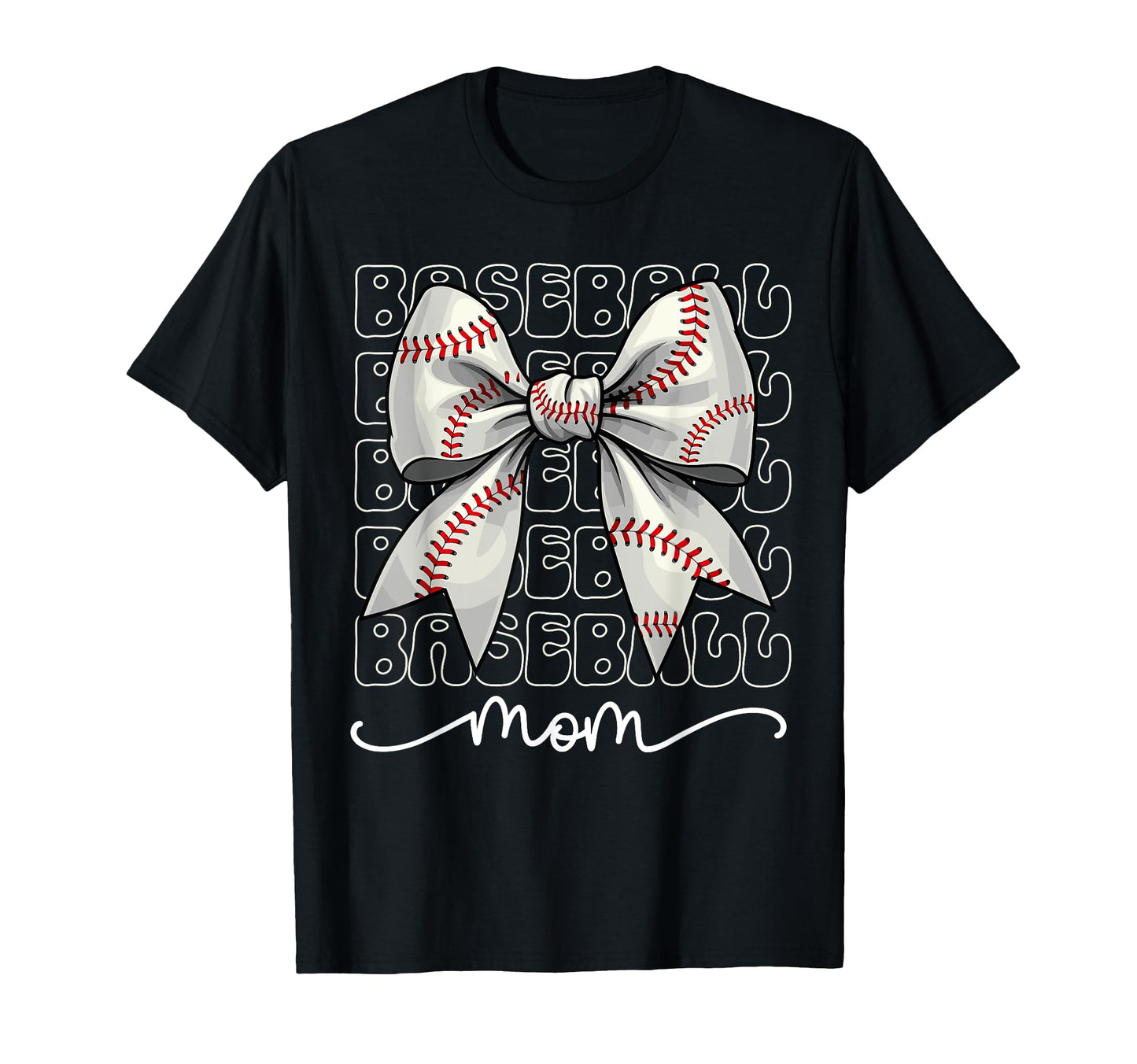 Baseball Mom Coquette Bow Baseball Mama T-Shirt - Streetwear Style Unisex - T-Shirt, Sweatshirt, Hoodie