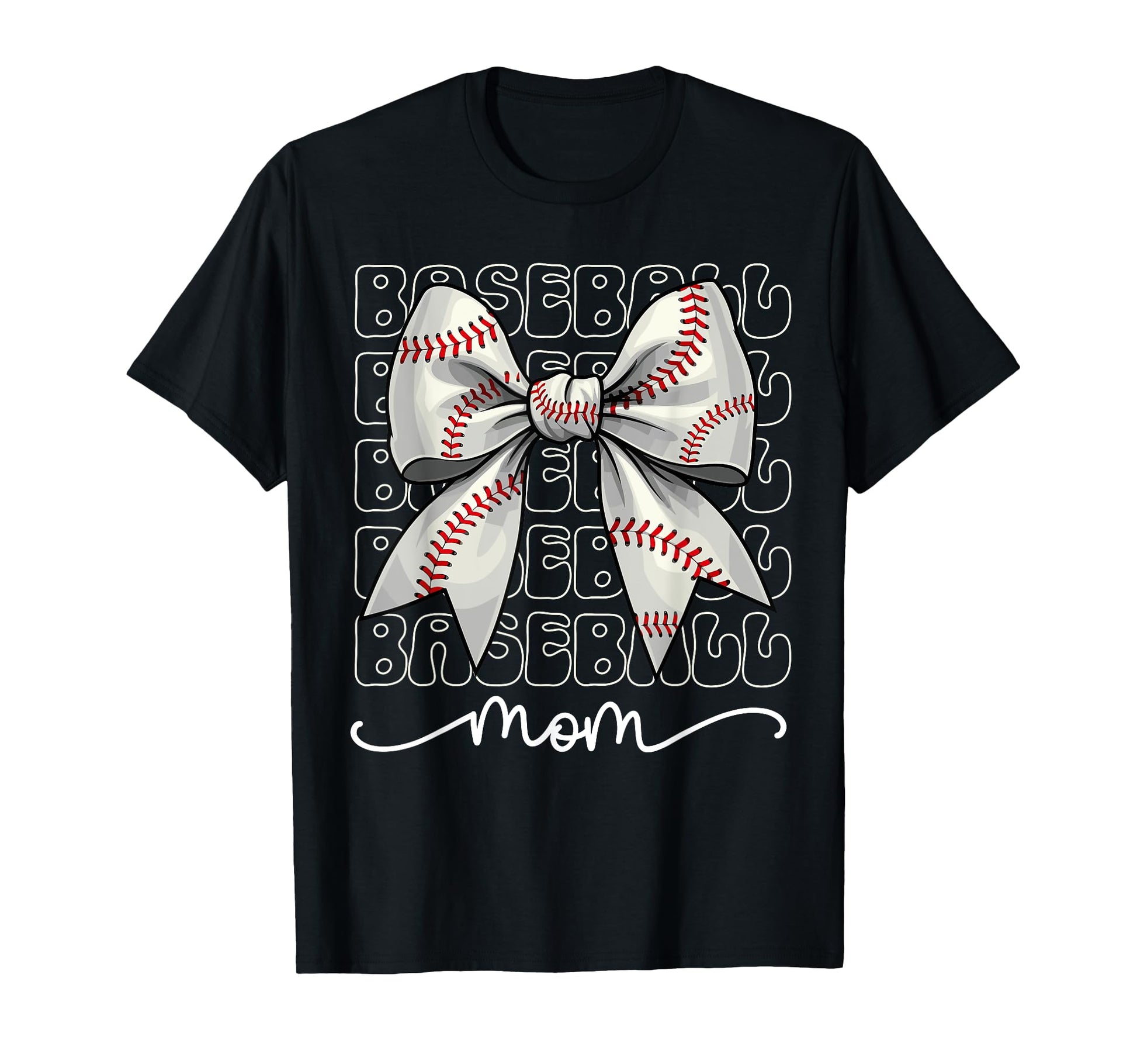 Baseball Mom Coquette Bow Baseball Mama T-Shirt - Streetwear Style Unisex - T-Shirt, Sweatshirt, Hoodie