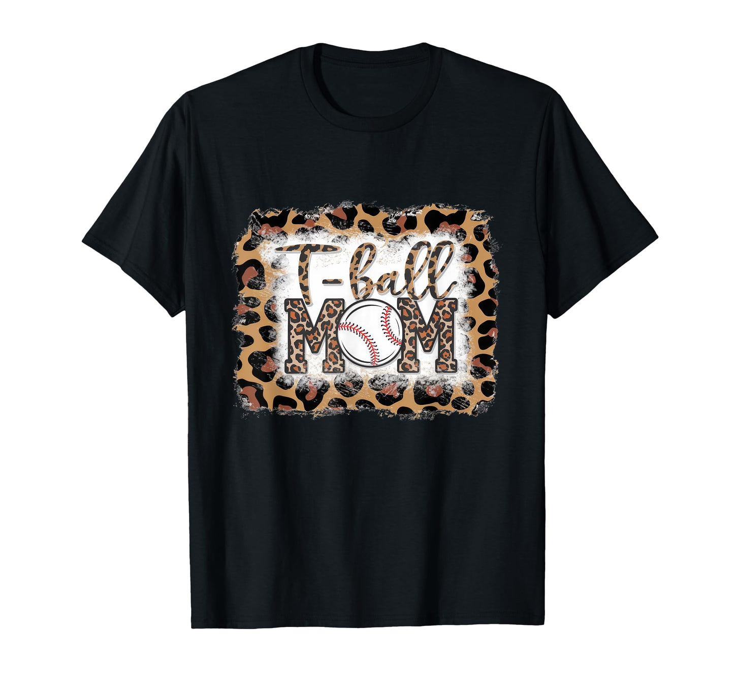 Leopard American Baseball Mom T-Shirt - Casual Everyday Wear for Adults - T-Shirt, Sweatshirt, Hoodie