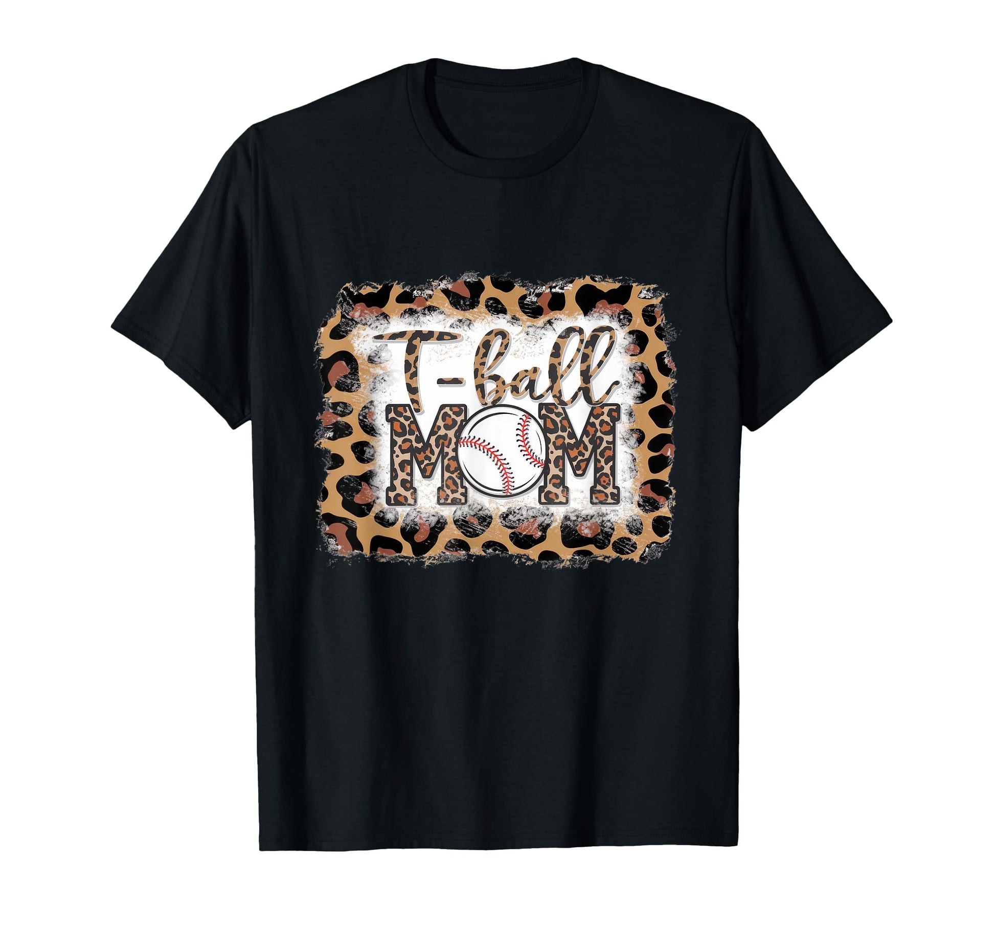 Leopard American Baseball Mom T-Shirt - Casual Everyday Wear for Adults - T-Shirt, Sweatshirt, Hoodie