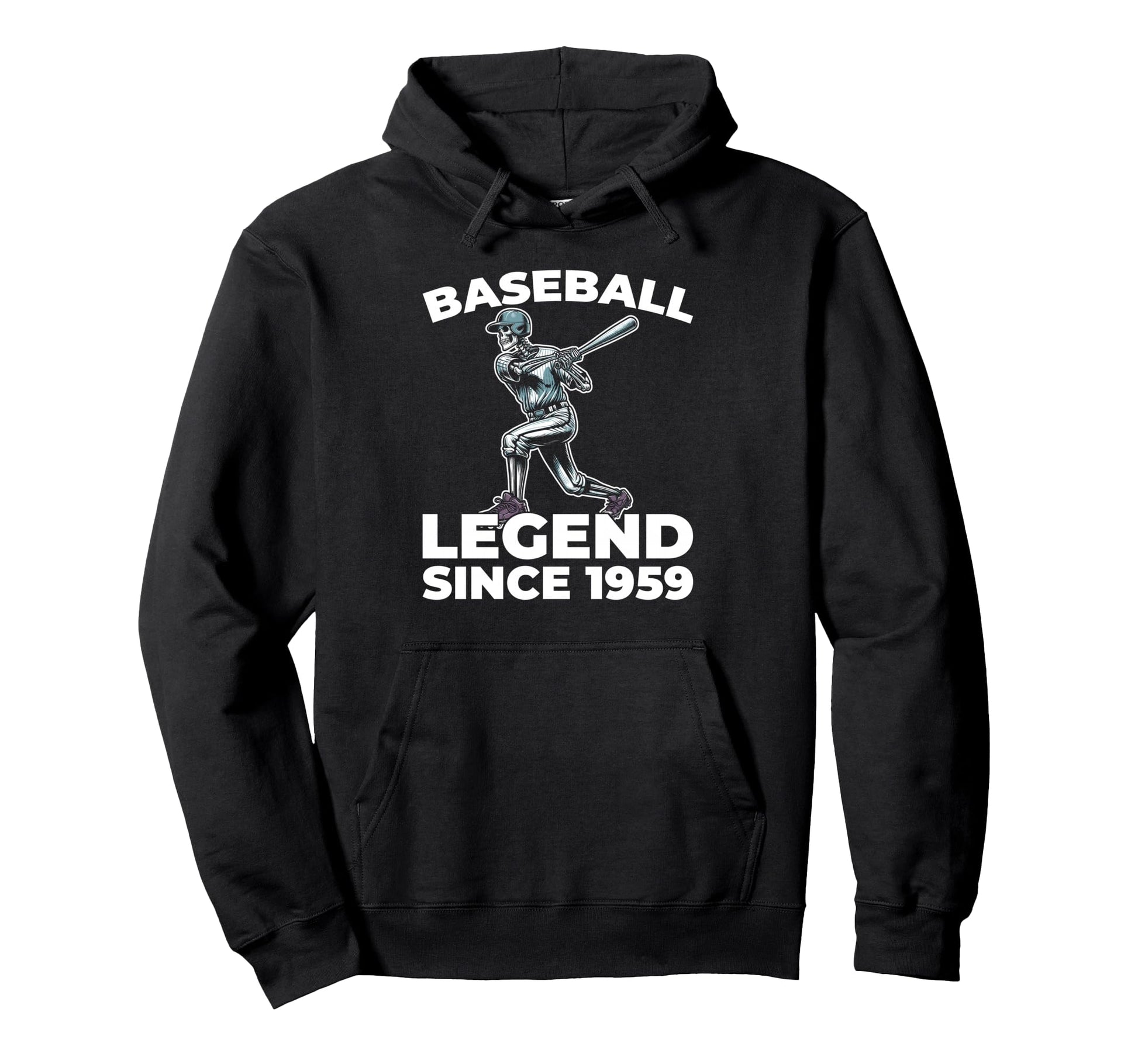 Born 1959 Baseballer Baseball Sport Hoodie - Trendy Graphic Men Women - T-Shirt, Sweatshirt, Hoodie