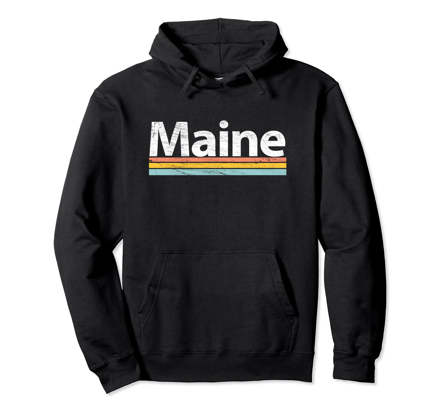 Maine Me Worn Stripes Hoodie - Streetwear Style Men Women - T-Shirt, Sweatshirt, Hoodie