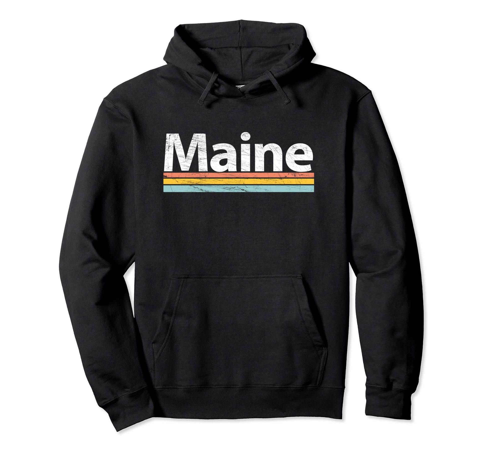 Maine Me Worn Stripes Hoodie - Streetwear Style Men Women - T-Shirt, Sweatshirt, Hoodie