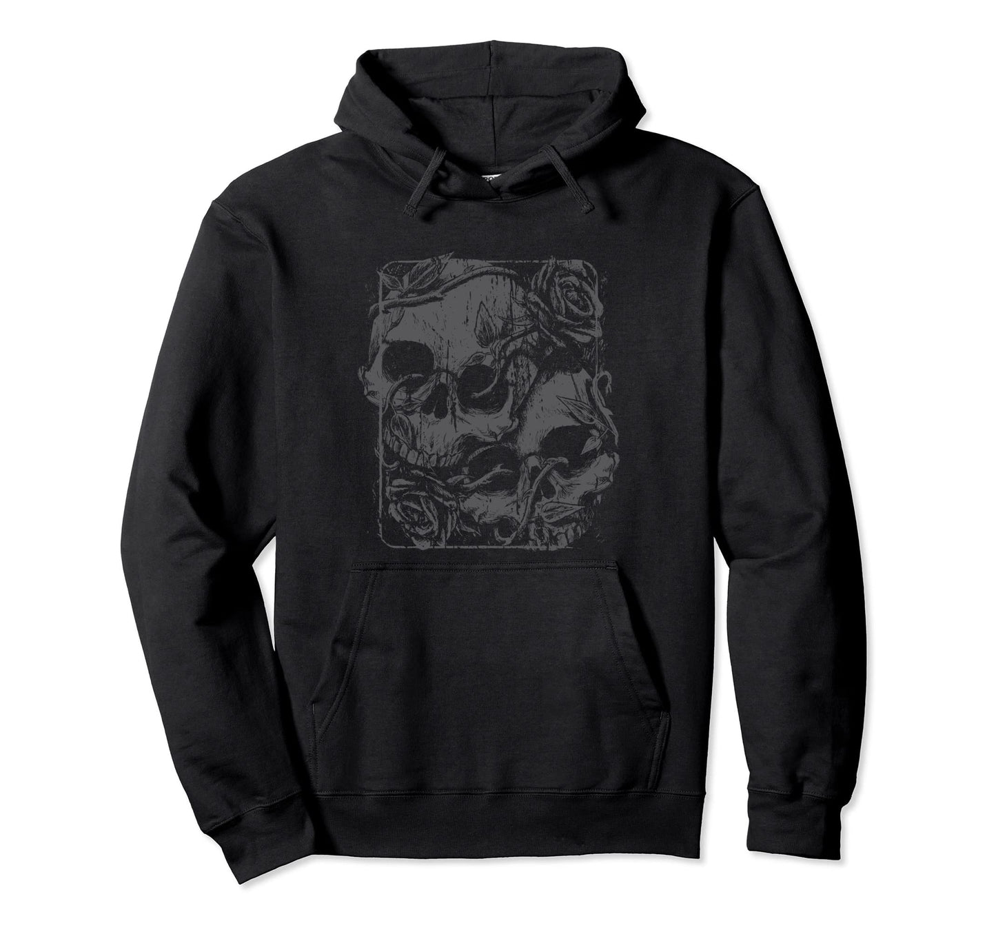 Skull Roses Mycologist Art Aesthetic Hoodie - Novelty Apparel Men Women - T-Shirt, Sweatshirt, Hoodie