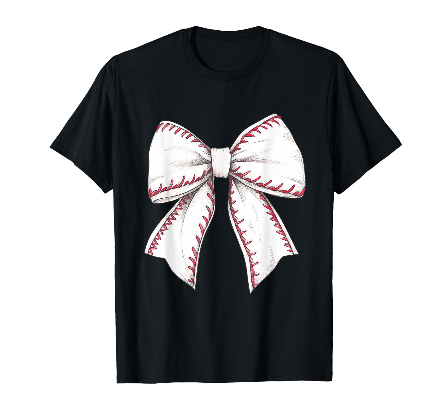Baseball Coquette Bow Baseball Game T-Shirt - Minimalist Print Unisex - T-Shirt, Sweatshirt, Hoodie