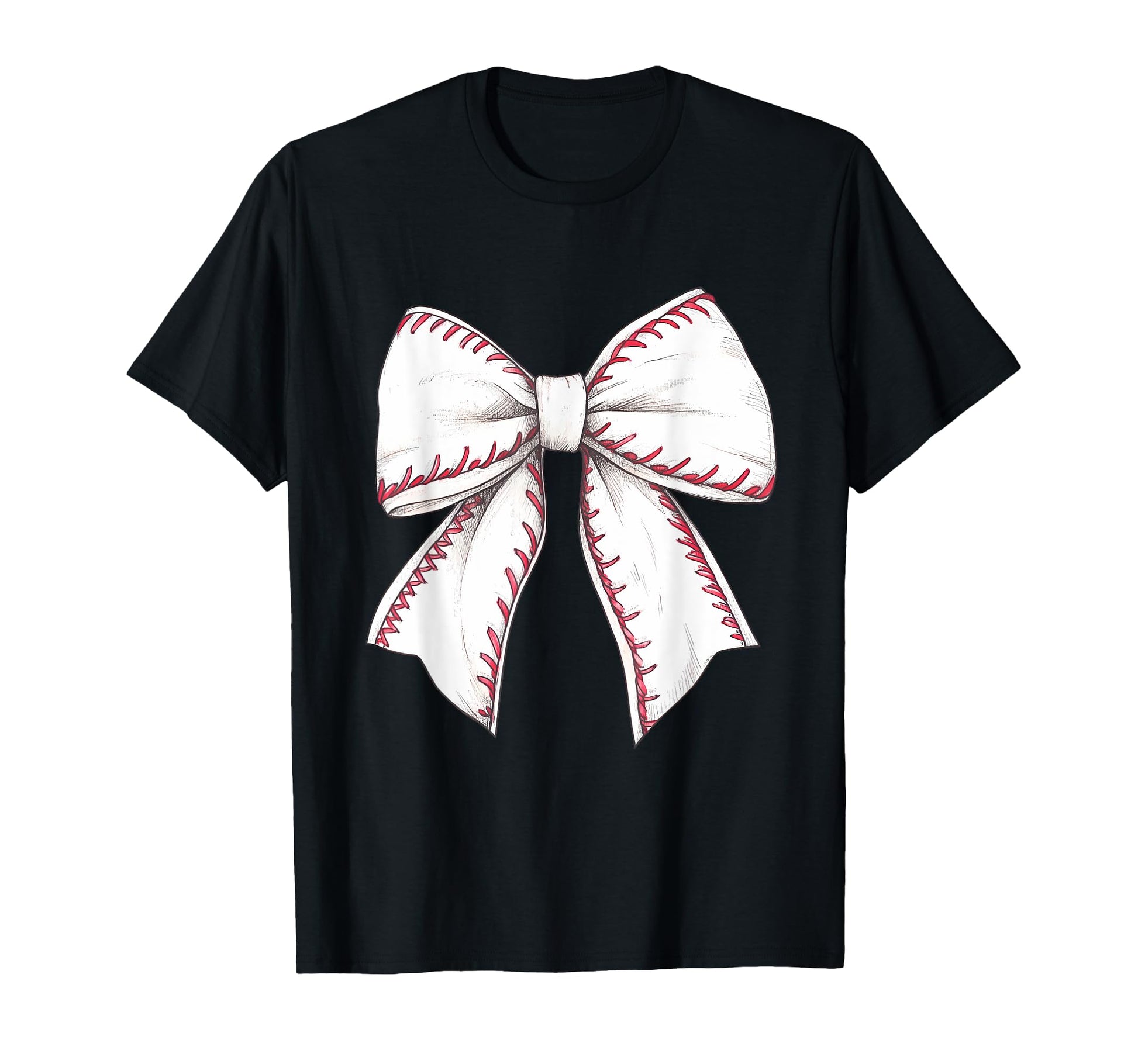 Baseball Coquette Bow Baseball Game T-Shirt - Minimalist Print Unisex - T-Shirt, Sweatshirt, Hoodie