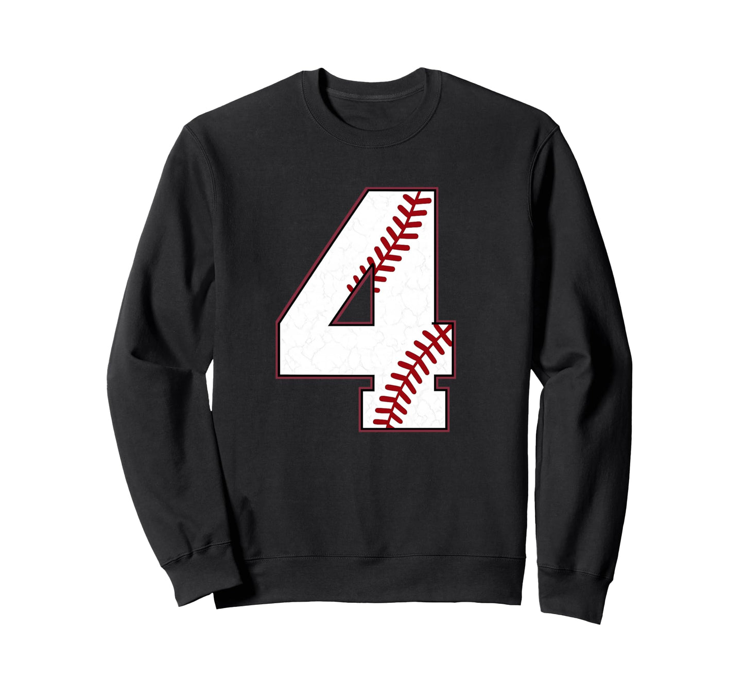 Distressed Baseball Jersey Number Sweatshirt - Minimalist Print for Adults - T-Shirt, Sweatshirt, Hoodie