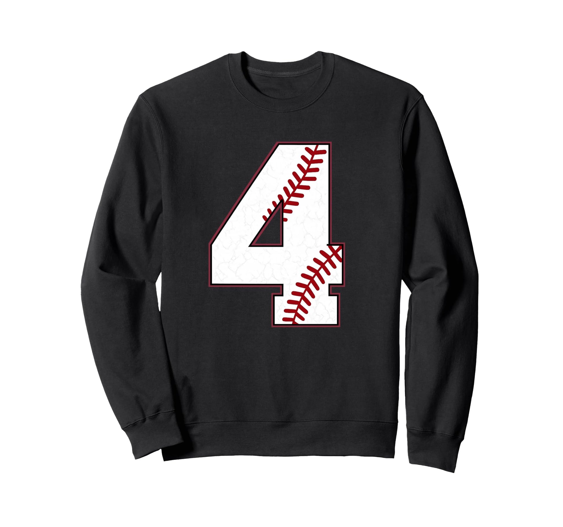 Distressed Baseball Jersey Number Sweatshirt - Minimalist Print for Adults - T-Shirt, Sweatshirt, Hoodie