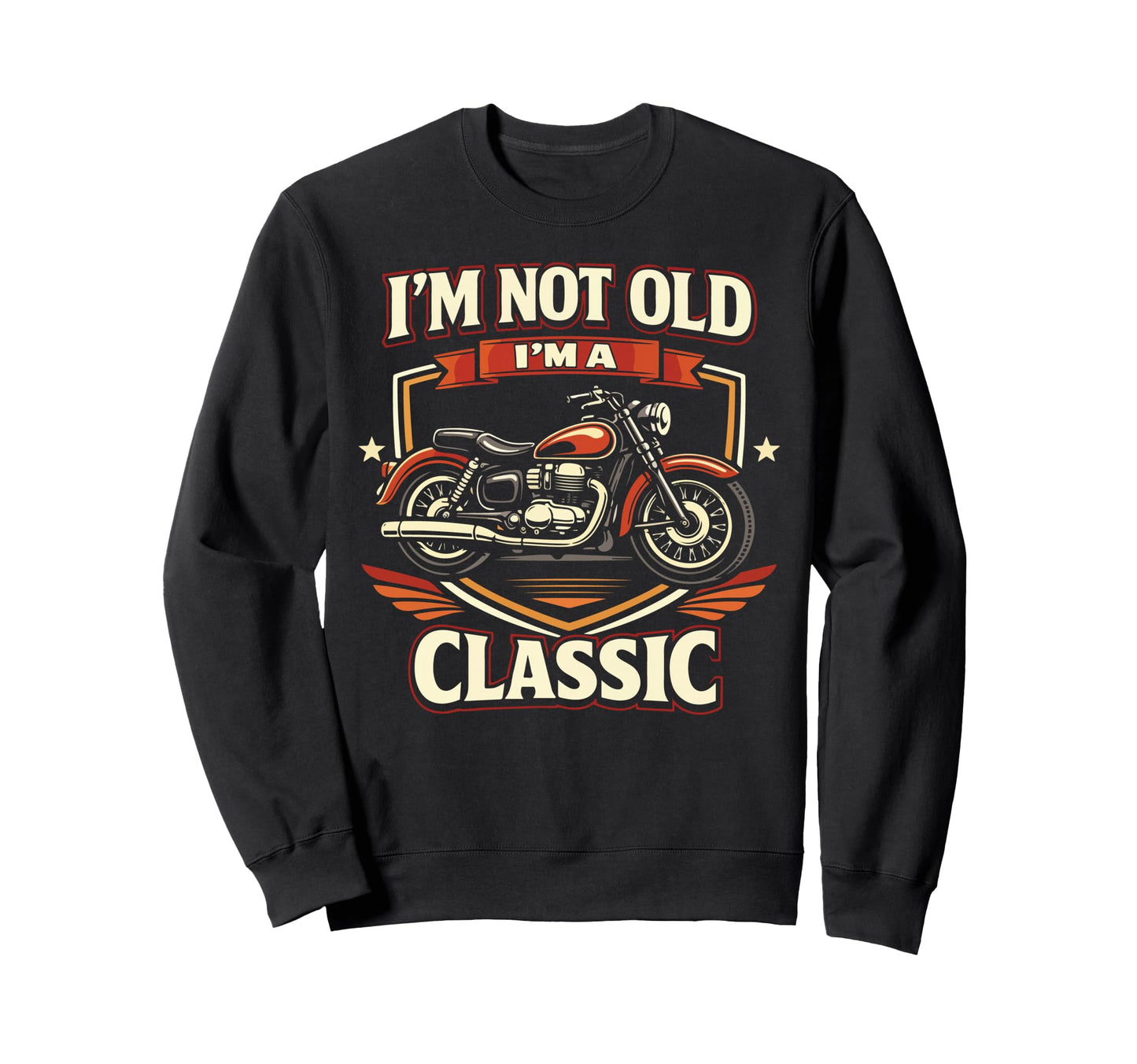 Motorcycle Biker Retired Grandpa Sweatshirt - Custom Art Print Men Women - T-Shirt, Sweatshirt, Hoodie